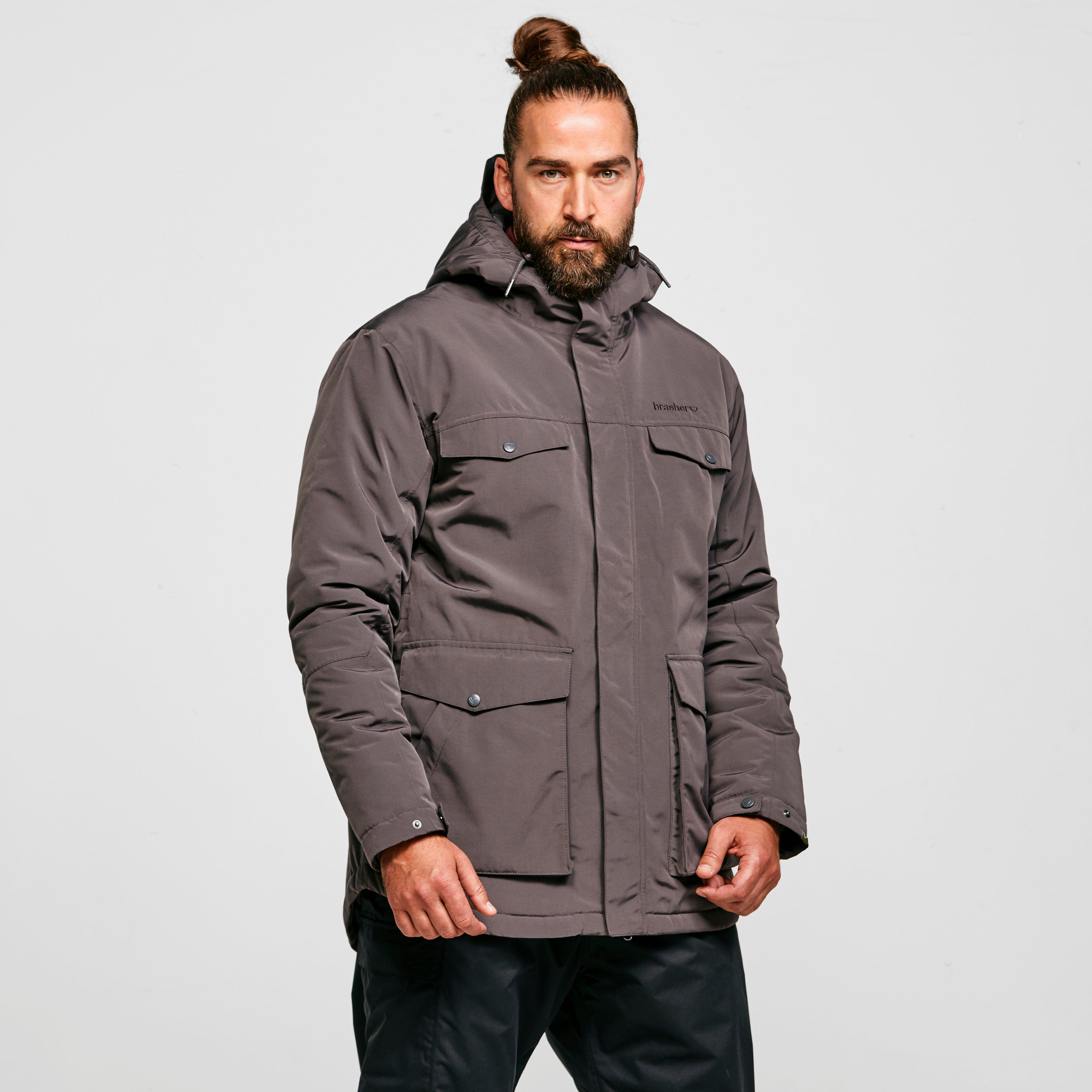 Image of Brasher Men's Peaked Parka, GREY/GREY