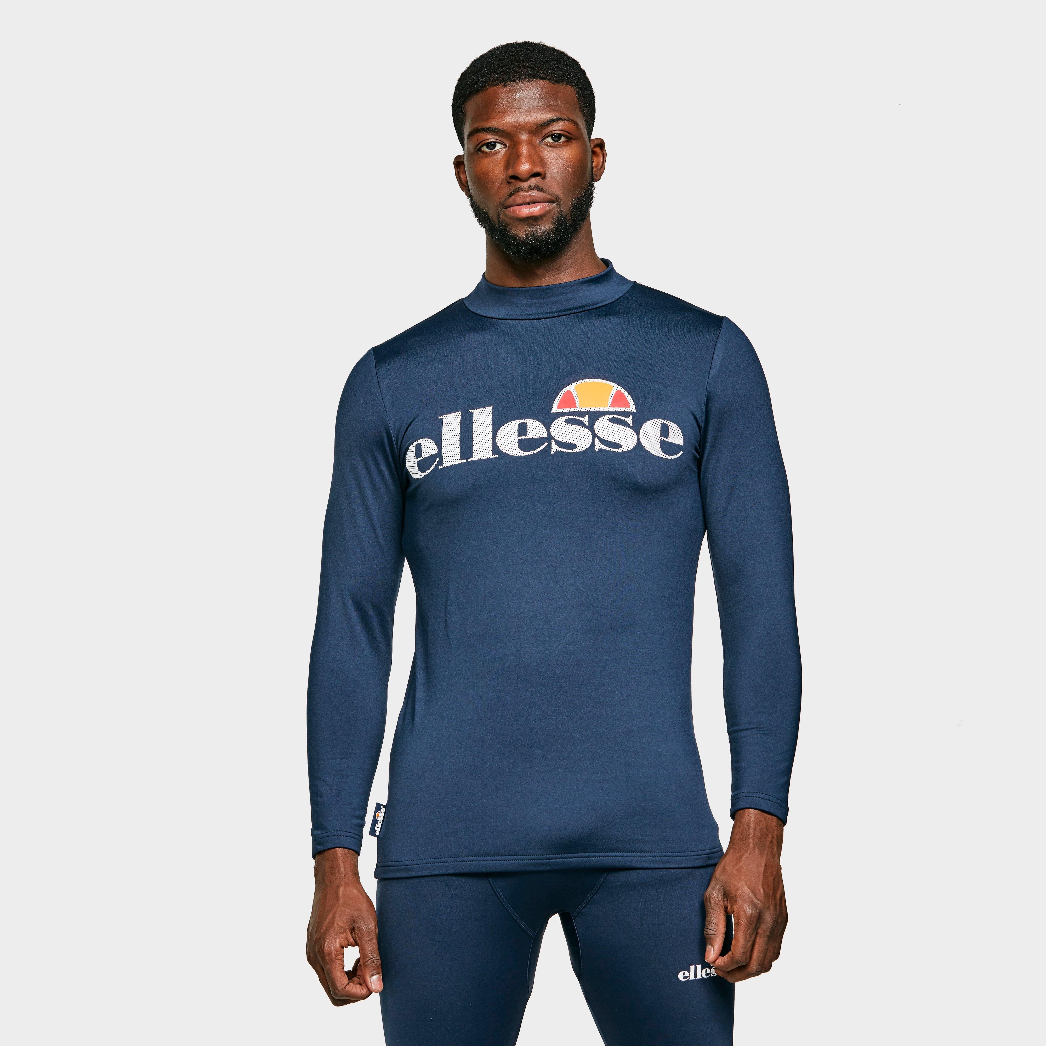 Image of Ellesse Men's Dean Long Sleeved Top, Dark Blue/Dark Blue