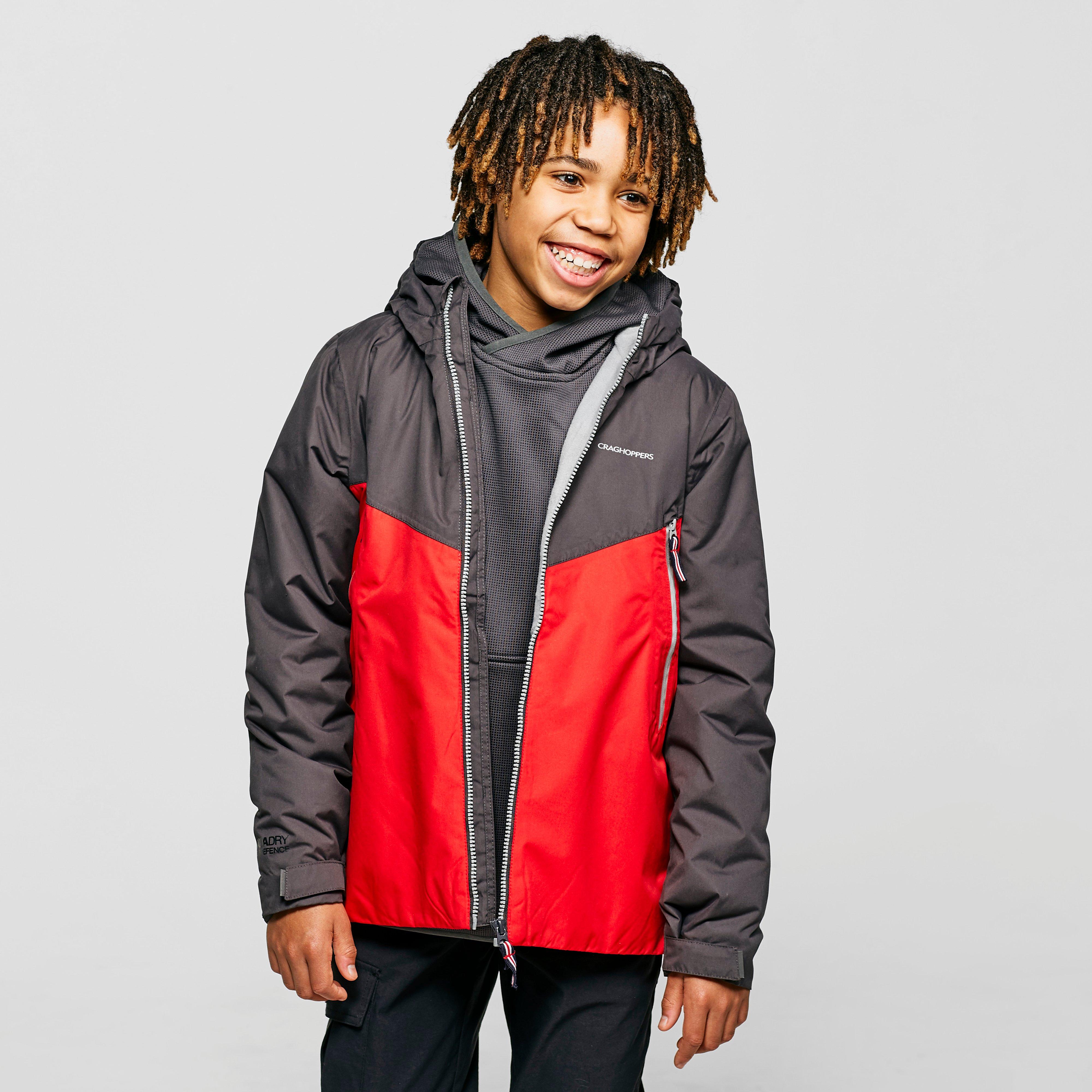 Image of Craghoppers Kids' Haider Jacket, GREY/RED