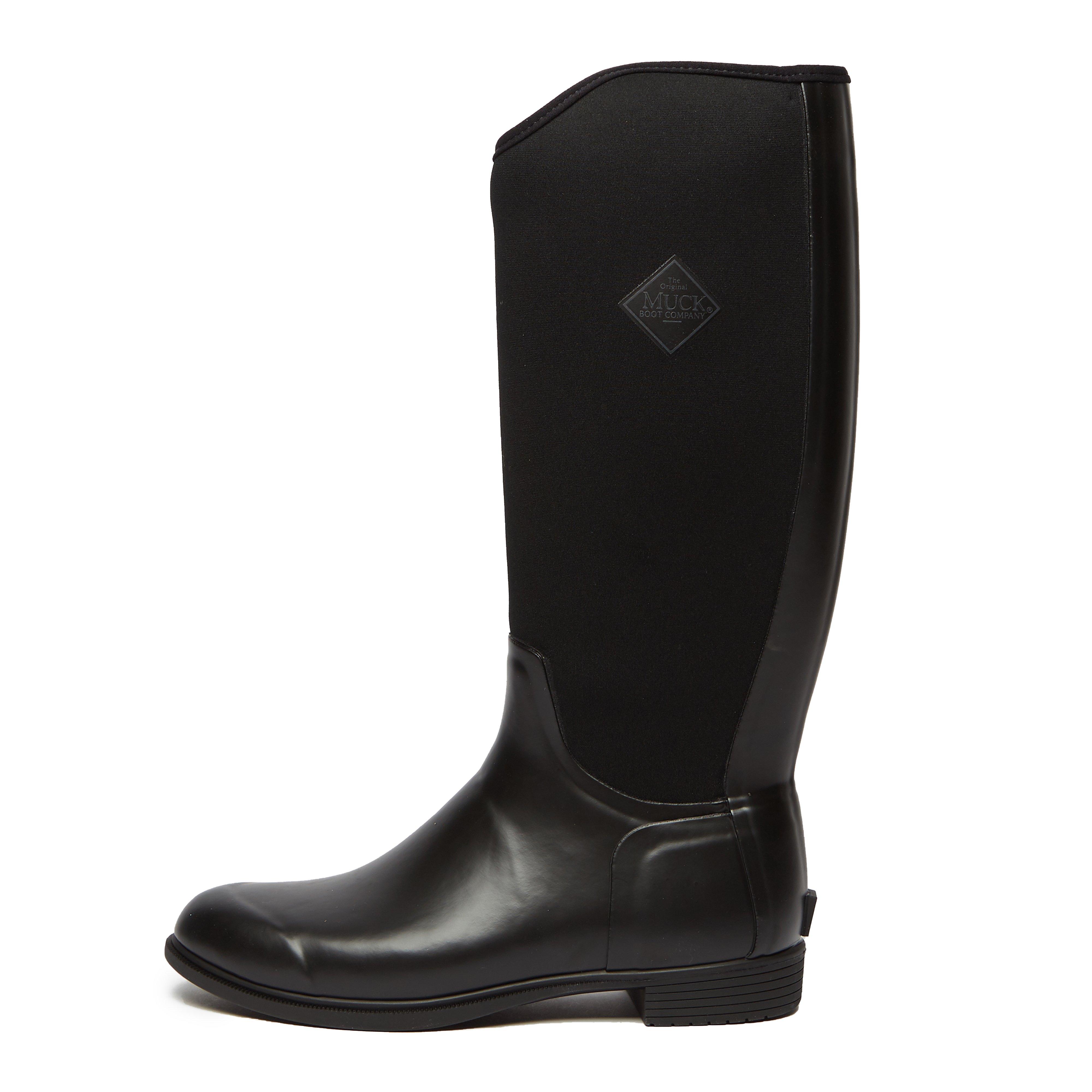 Womens Derby Tall Riding Boots Black