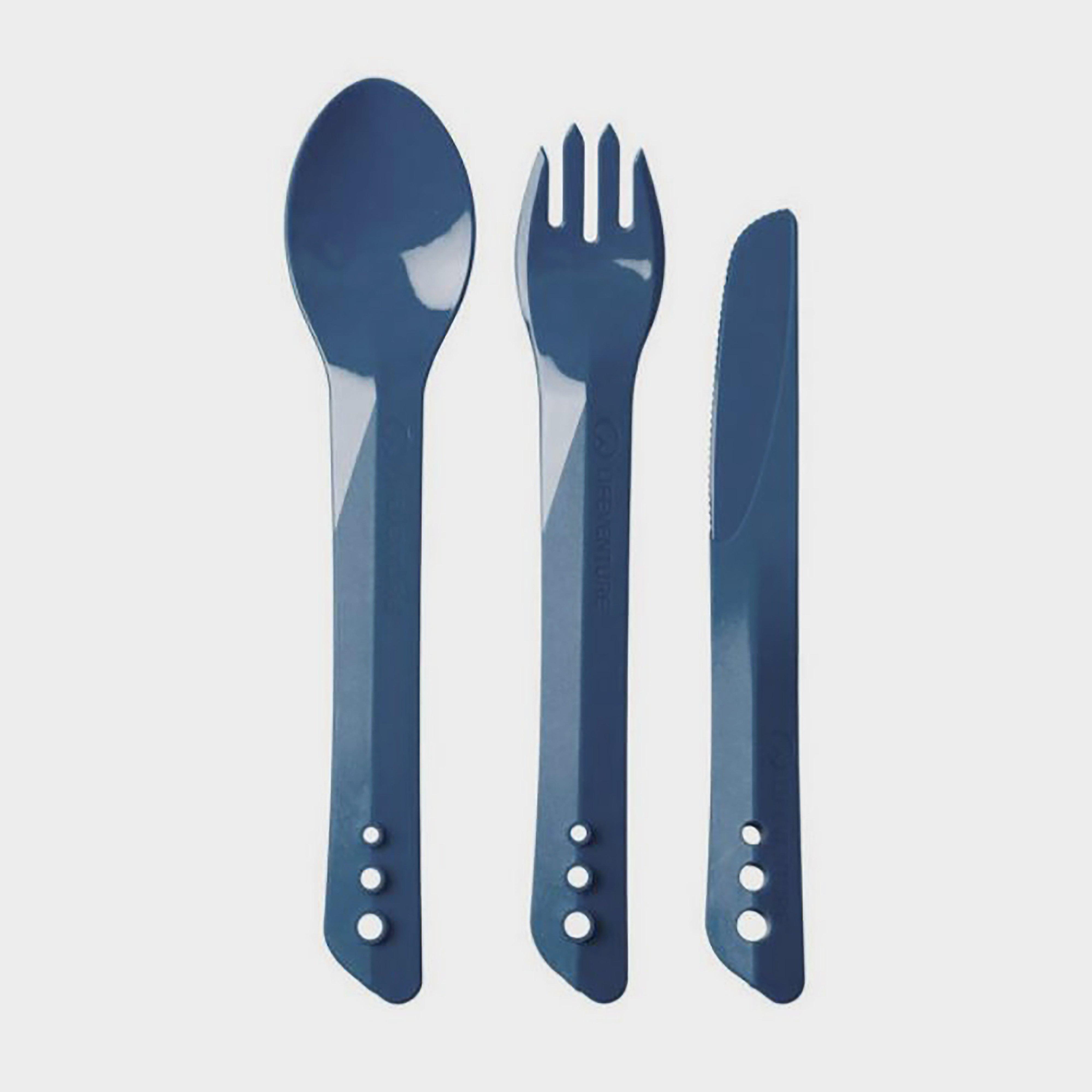 LIFEVENTURE Ellipse Cutlery Set, Blue