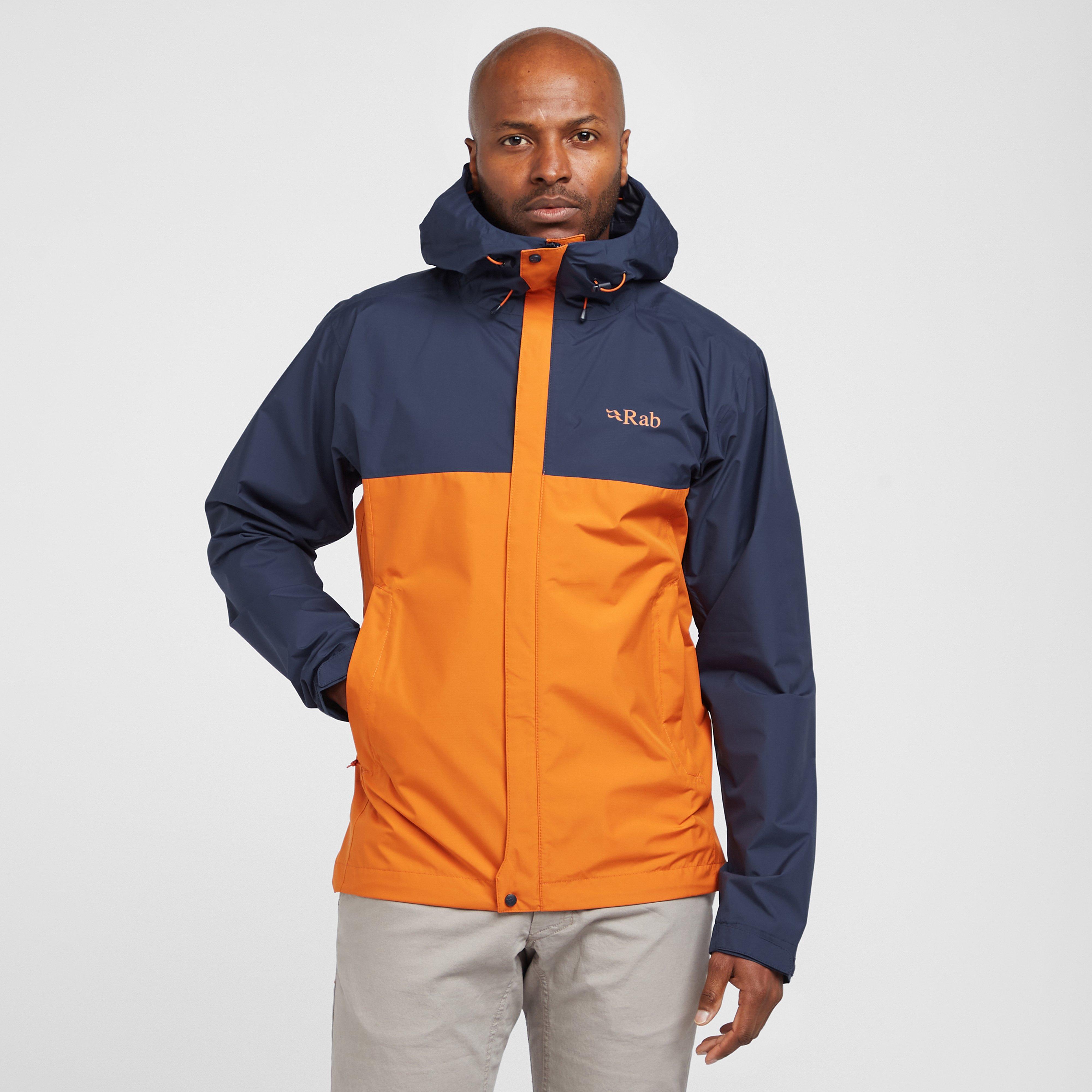 Rab Men's Downpour ECO Waterproof Jacket, Orange
