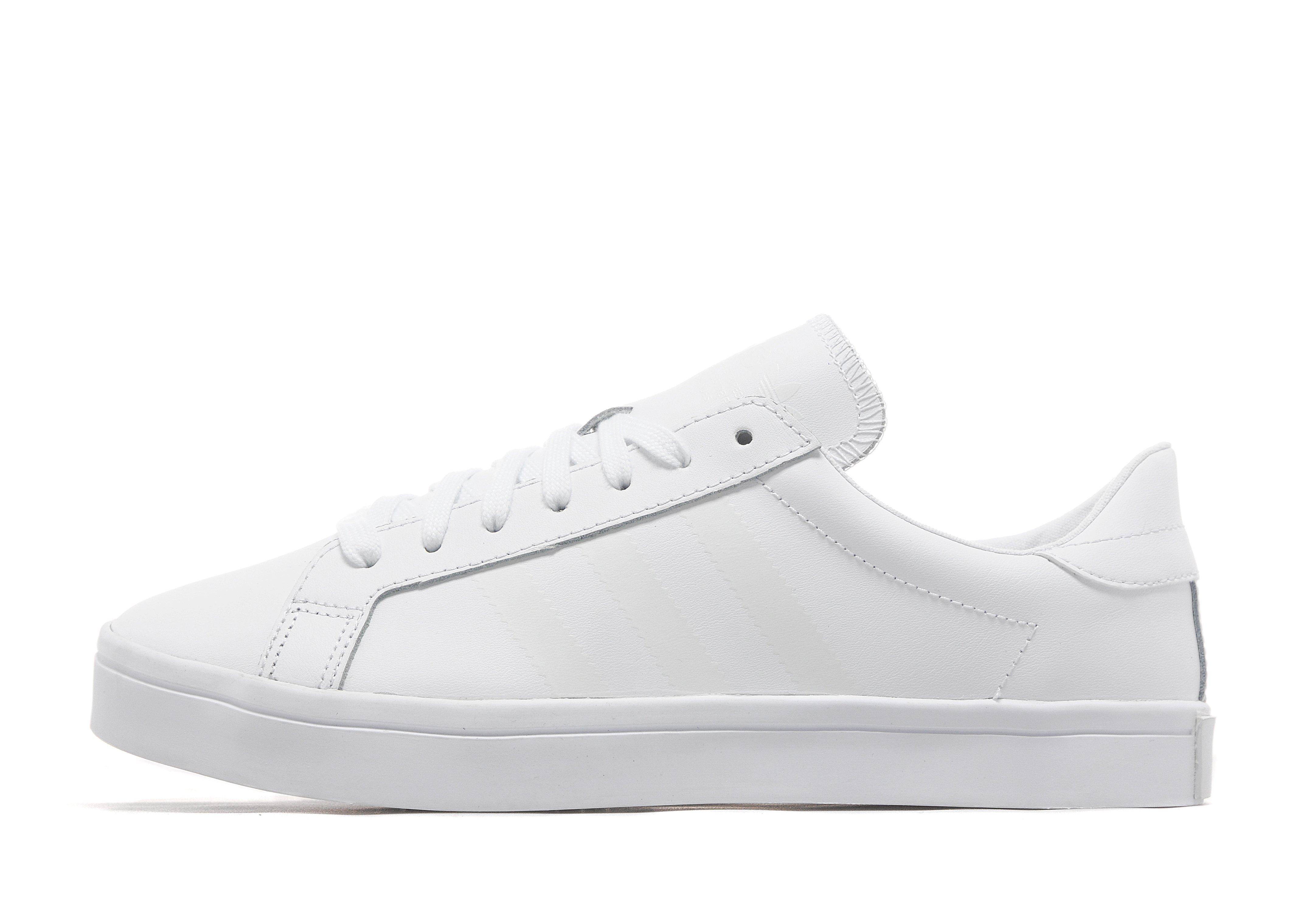 adidas court vantage all white