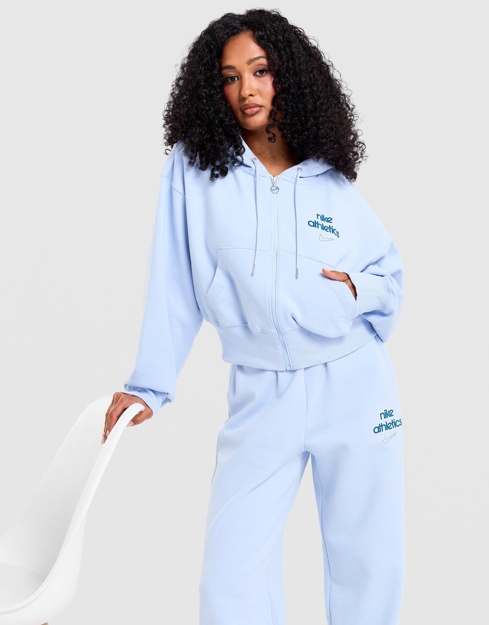 Blue Jordan Brooklyn Oversized Full-Zip Hoodie - JD Sports New Zealand