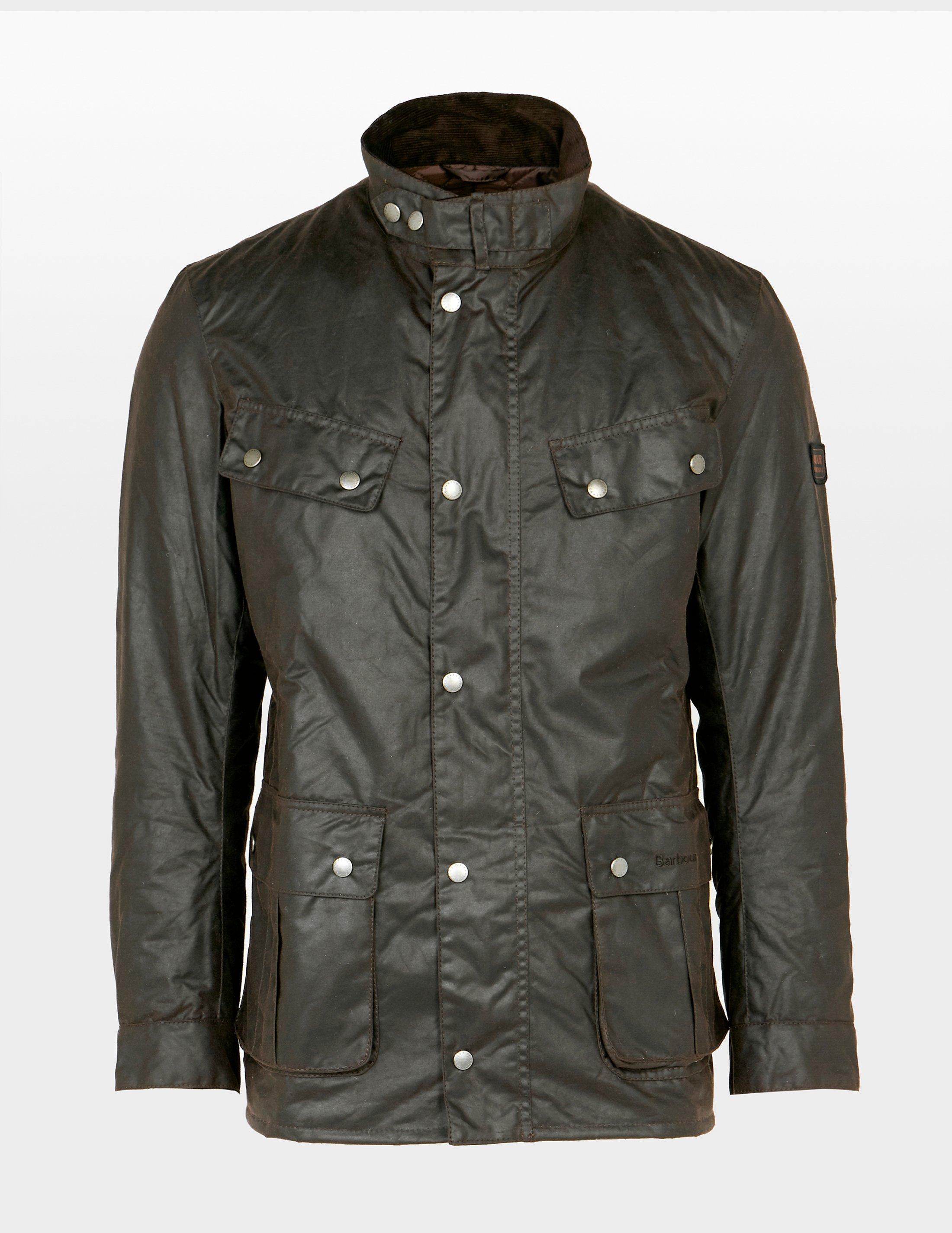 Brown Barbour Duke Wax Jacket Tessuti