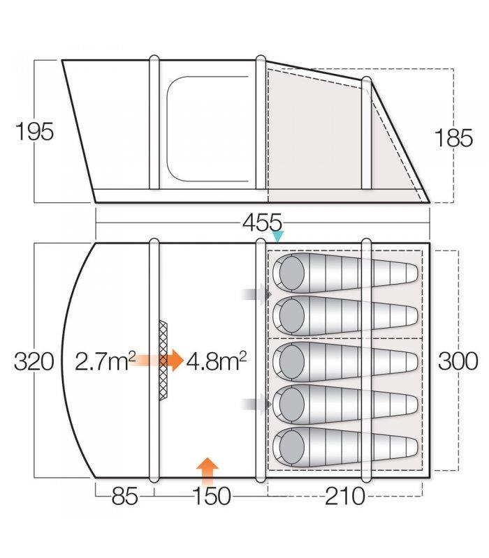 Vango capri clearance 500 airbeam