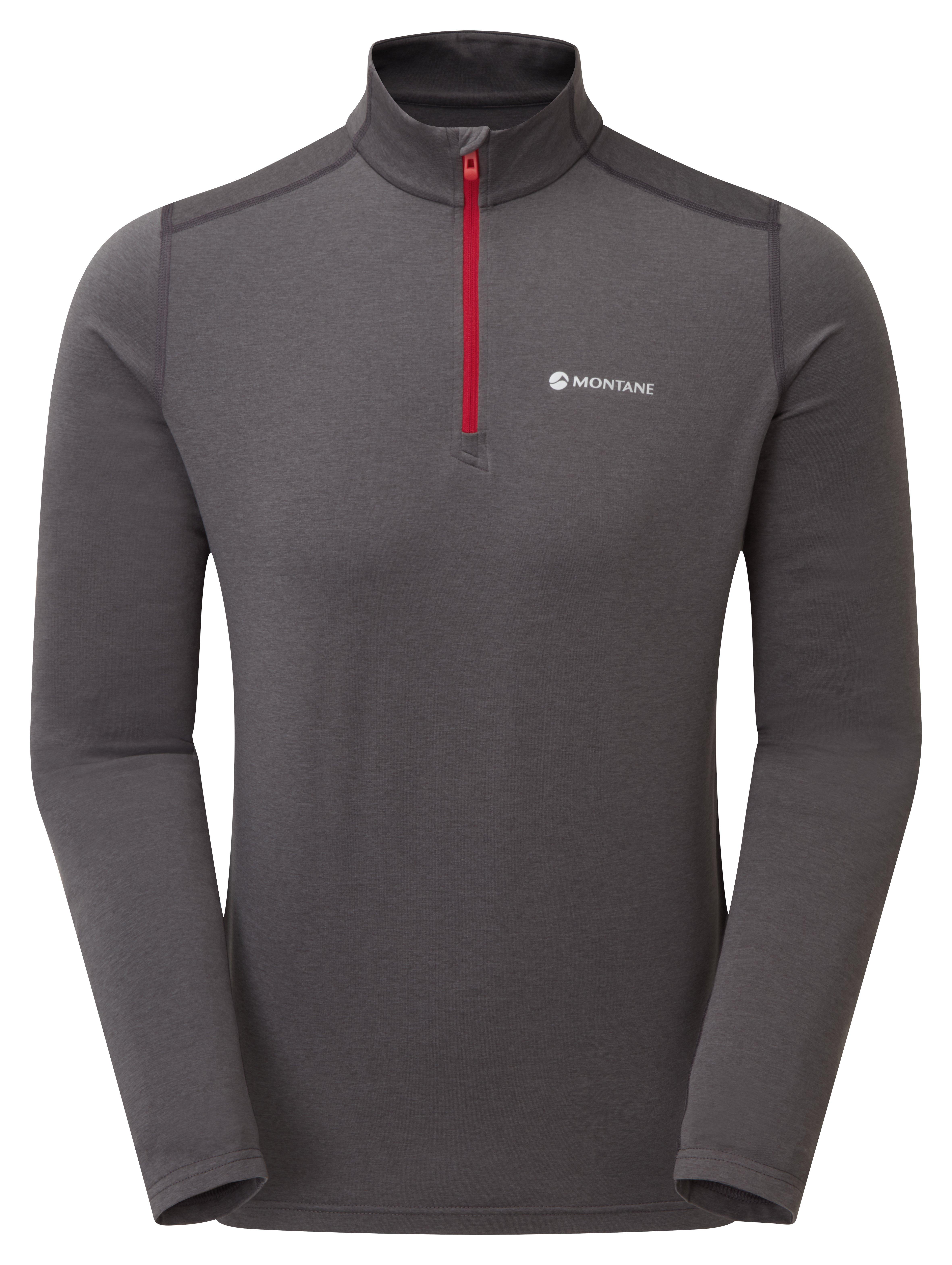 Montane Men's Dart Thermo Zip Neck Slate Alpine Red Men's Thermal