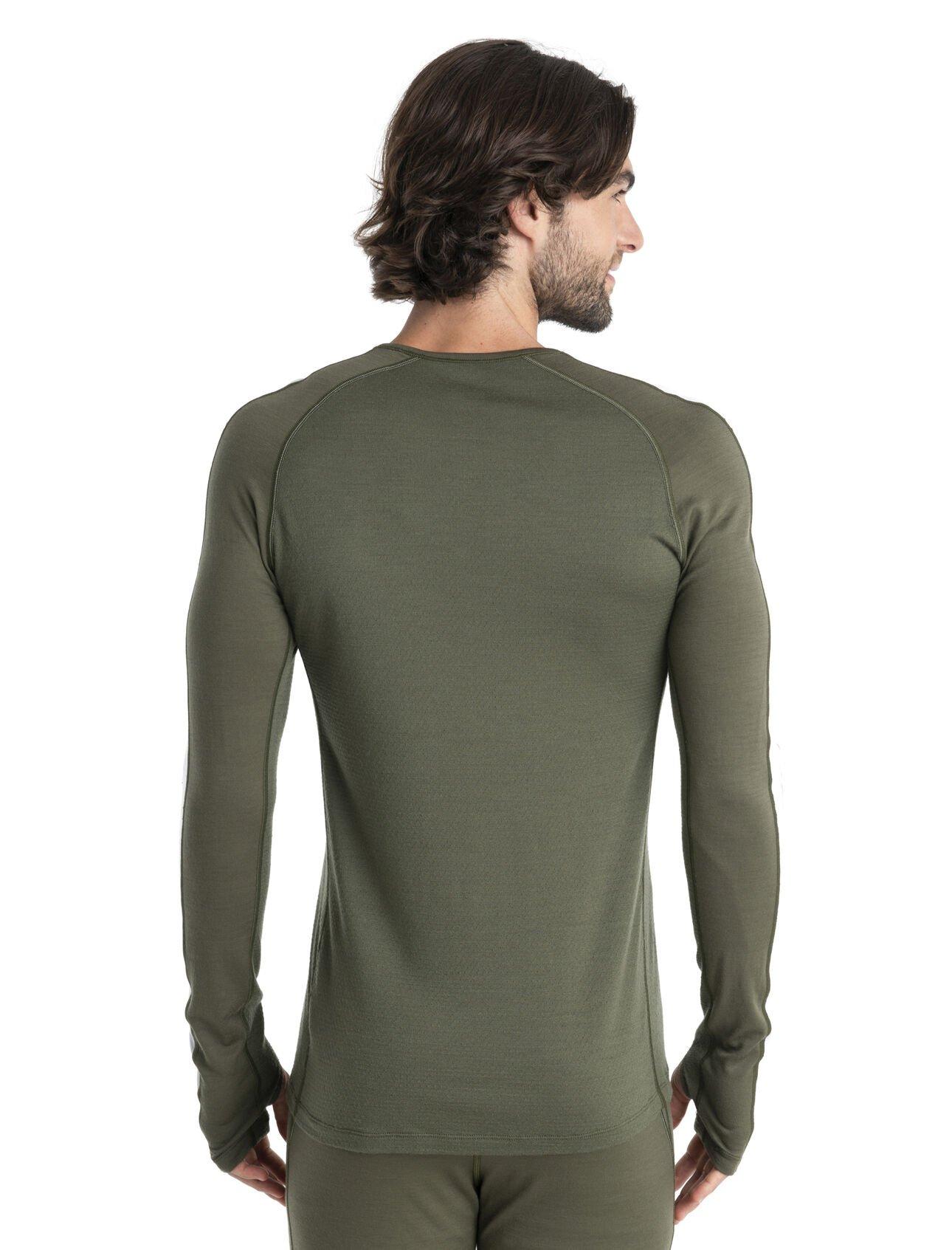 Icebreaker Mens 200 Zoneknit Ls Crewe Green Tiso