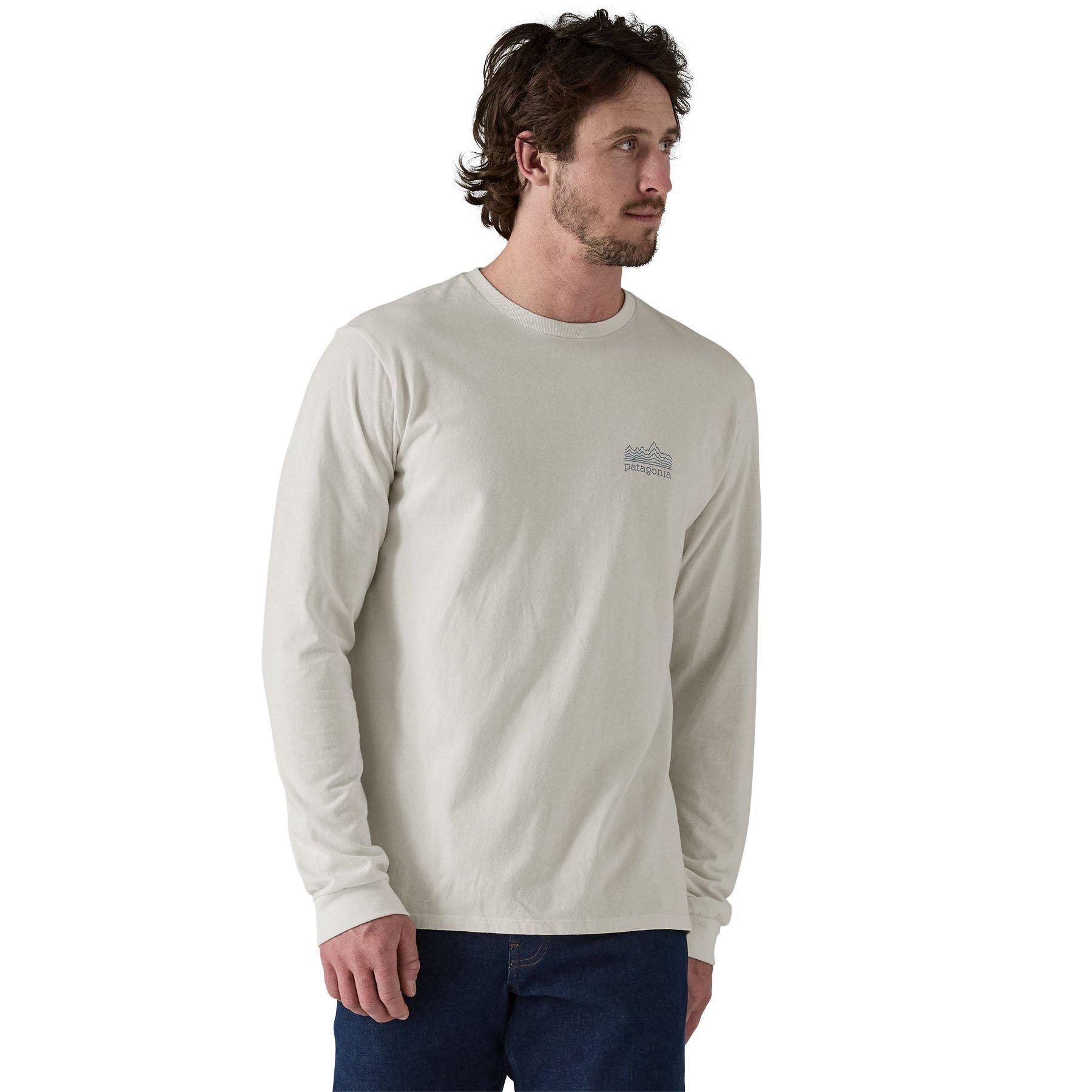 Patagonia Unisex Long Sleeved Strataspire Responsibili Tee Top White Tiso