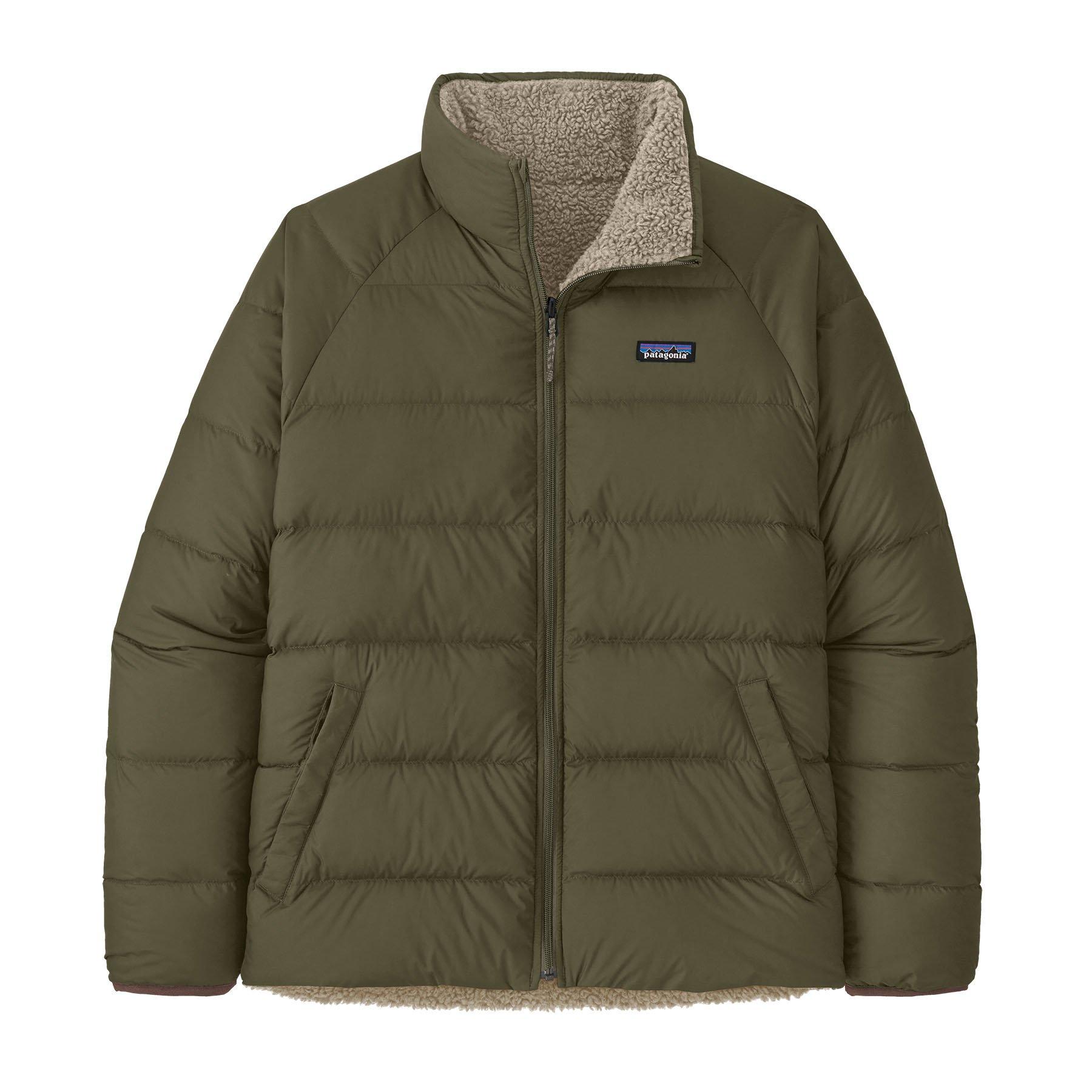 Patagonia Men's Reversible Silent Down Fleece Jacket Green