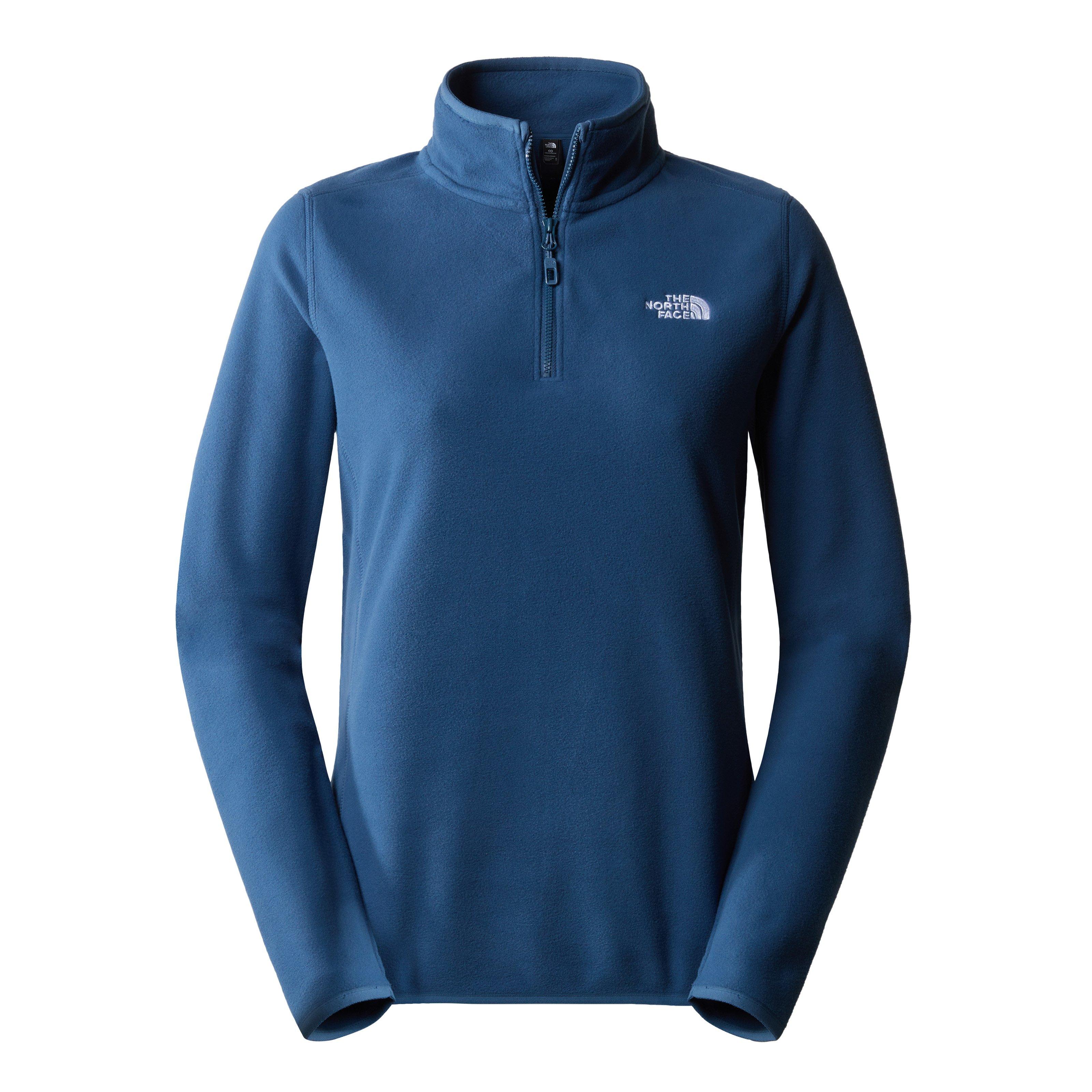 The North Face Glacier Centre Logo 1/4 Zip Fleece in Natural for