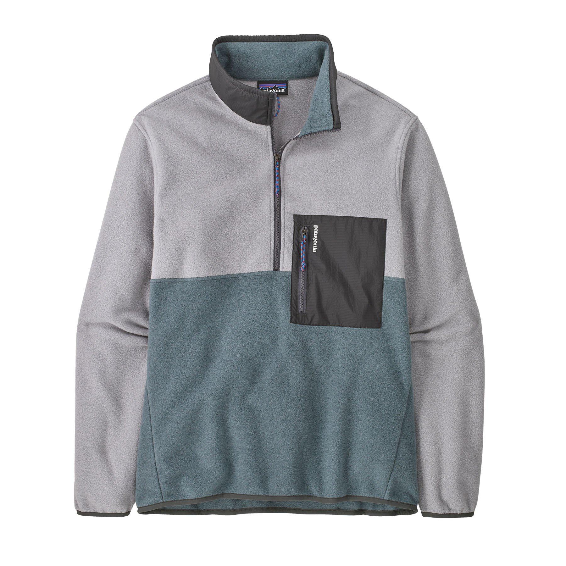 Men s Microdini 1 2 Fleece Pullover Grey Green