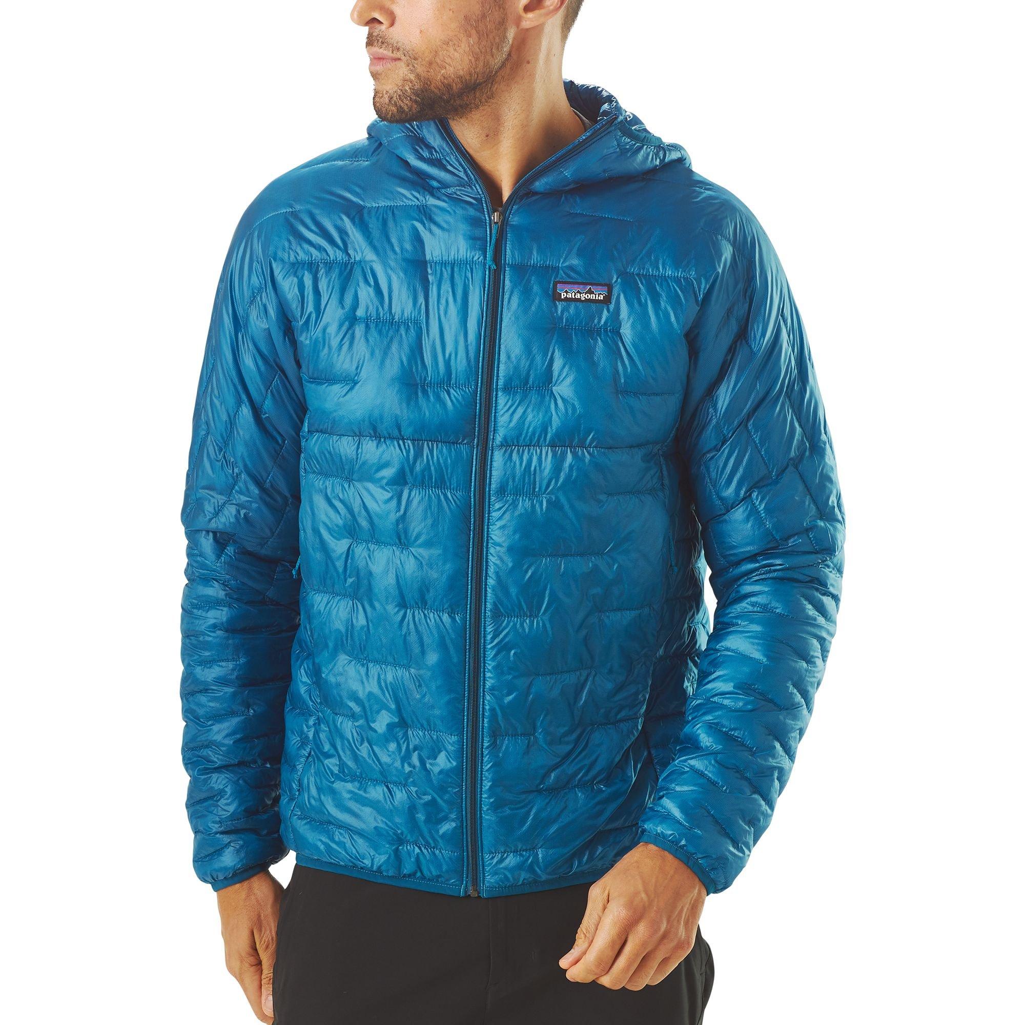 men's micro puff hooded jacket