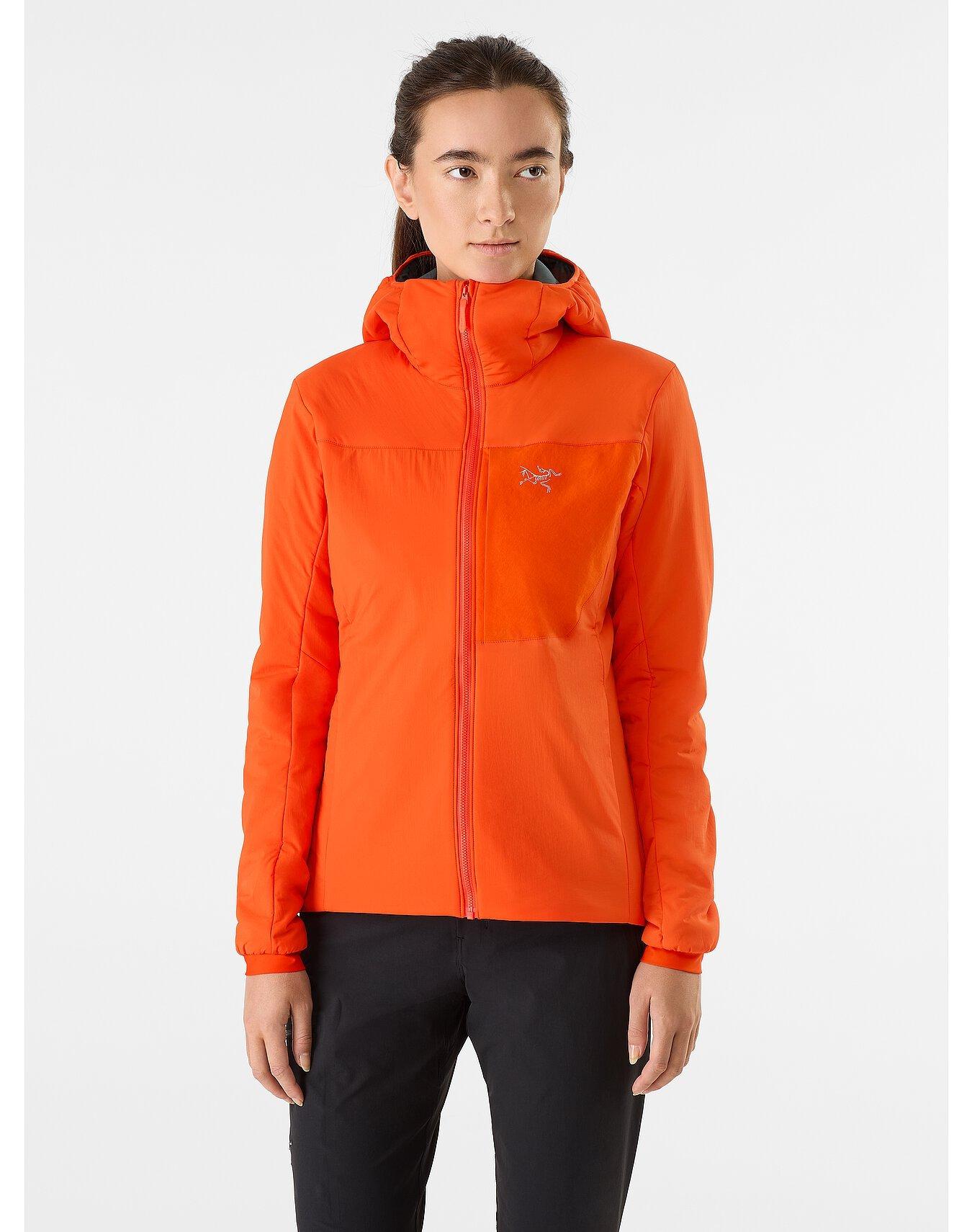 Arcteryx Women’s Orange 2024 Funnel Neck Hoodie Jacket Size M