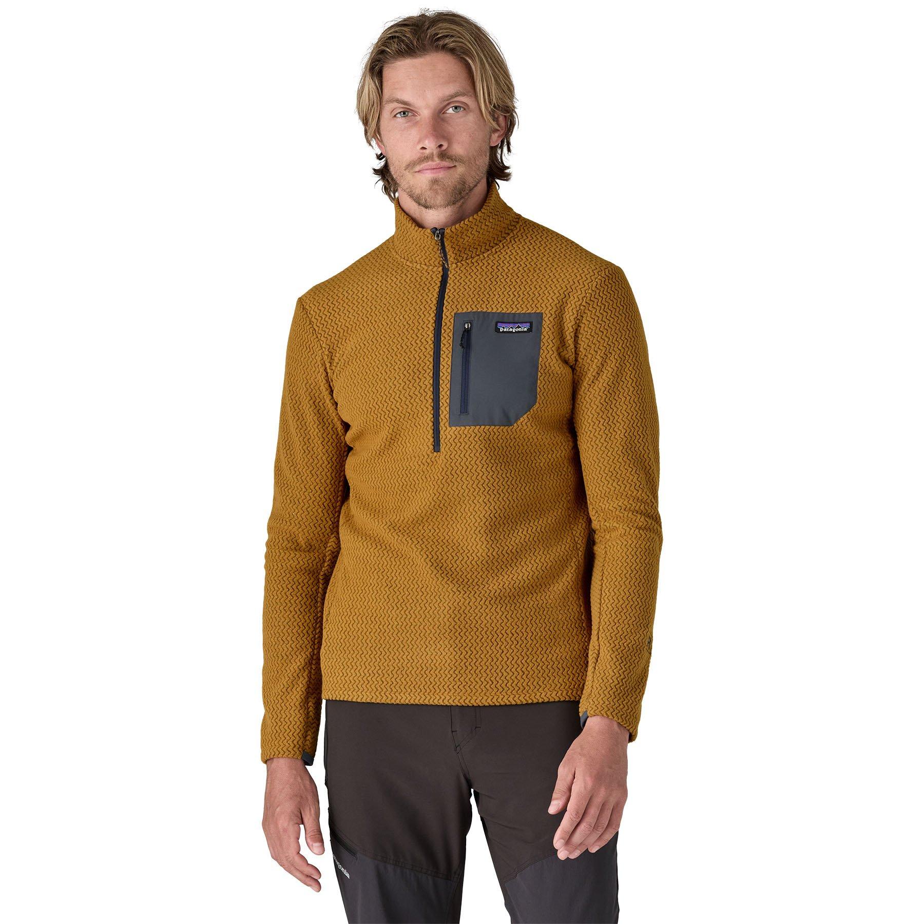 Patagonia Men's R1 Air Zip Neck Fleece Brown Tiso