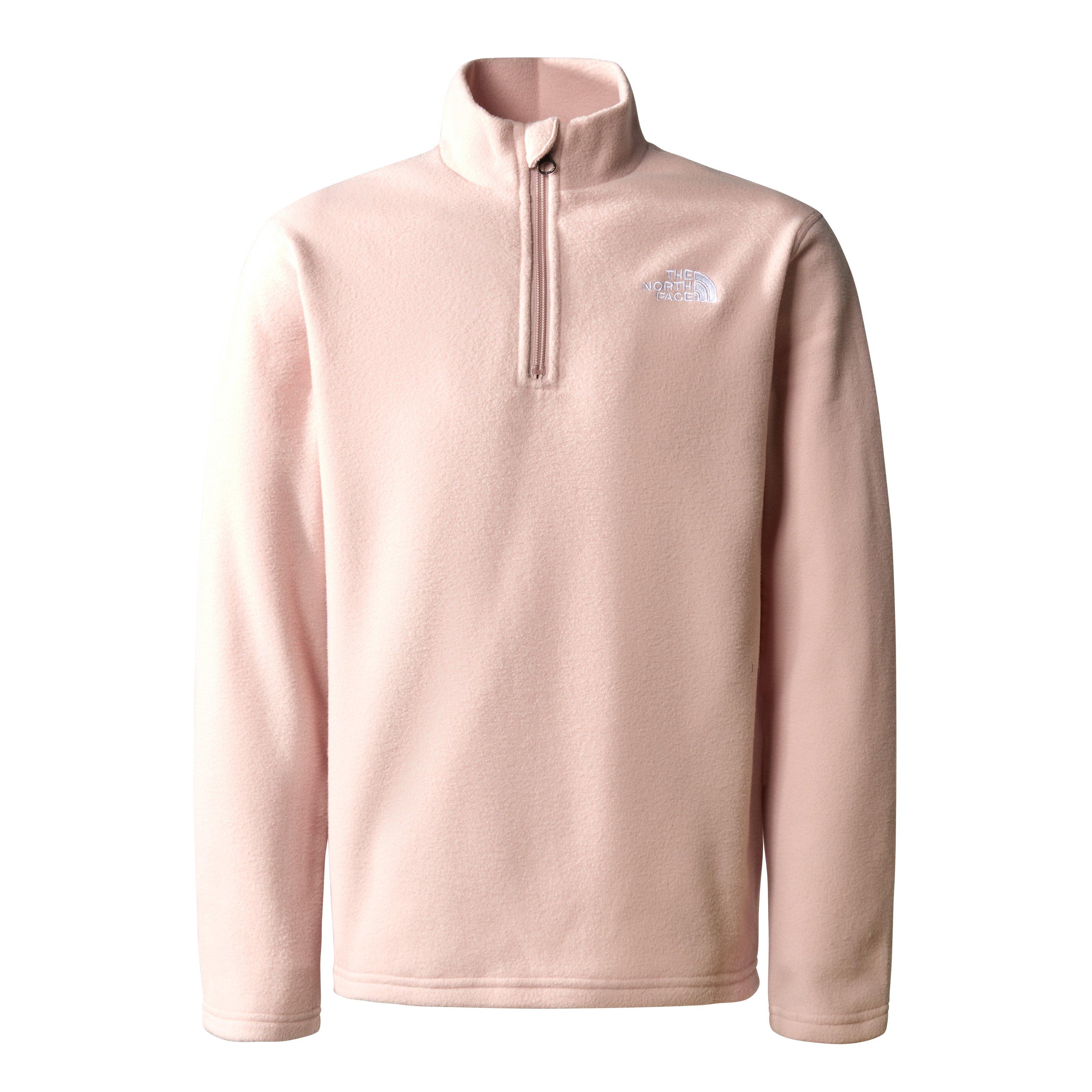 The North Face Teen's Glacier 1/4 Zip Fleece Pink Tiso