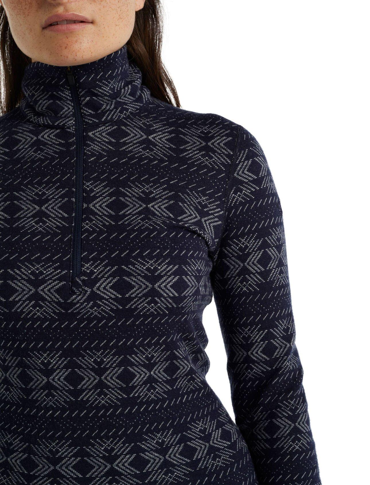 Women's Icebreaker 250 Vertex Long Sleeve Half Zip Crystalline