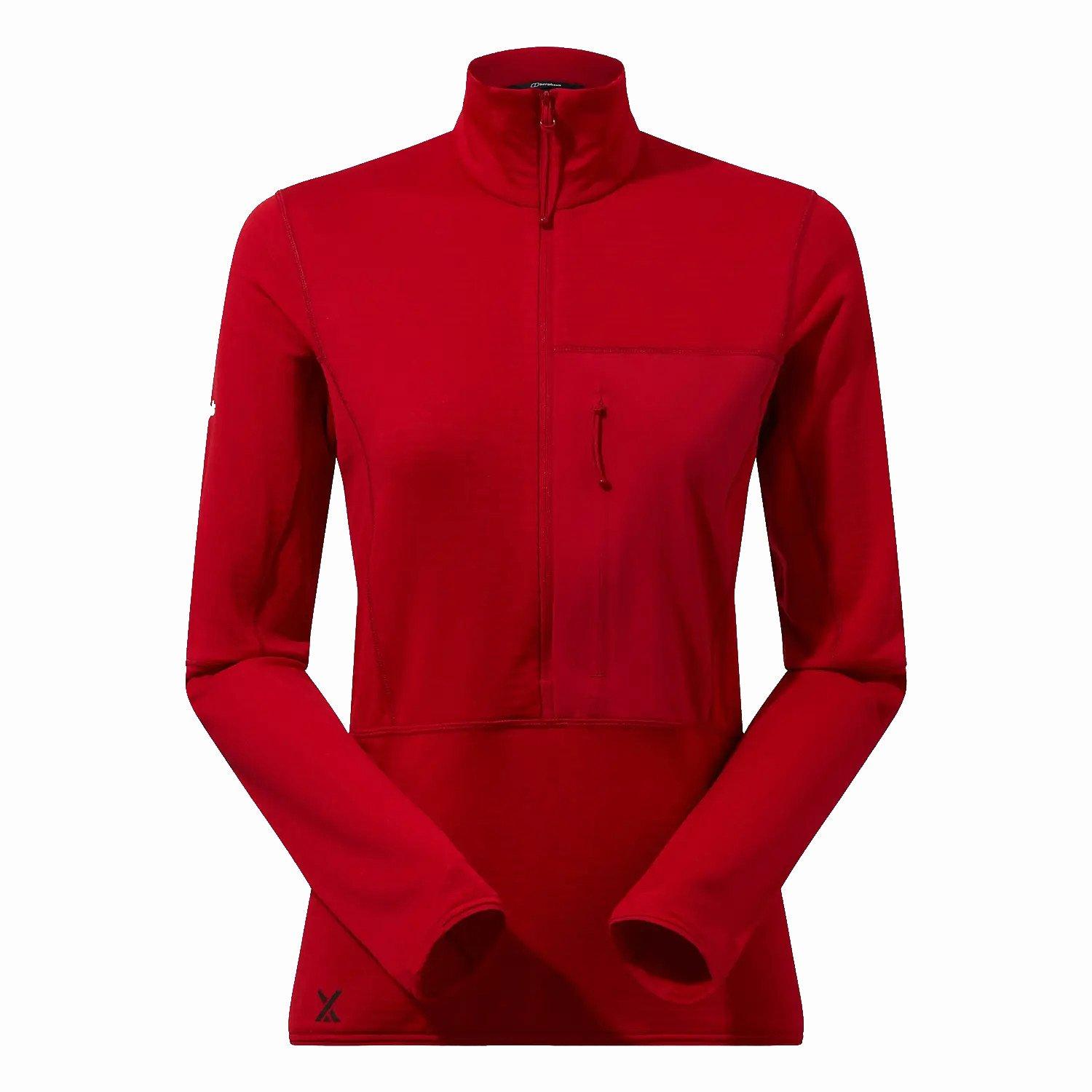 Women's MTN Arete LB 1/2 Zip Insulated Jacket- Haute Red