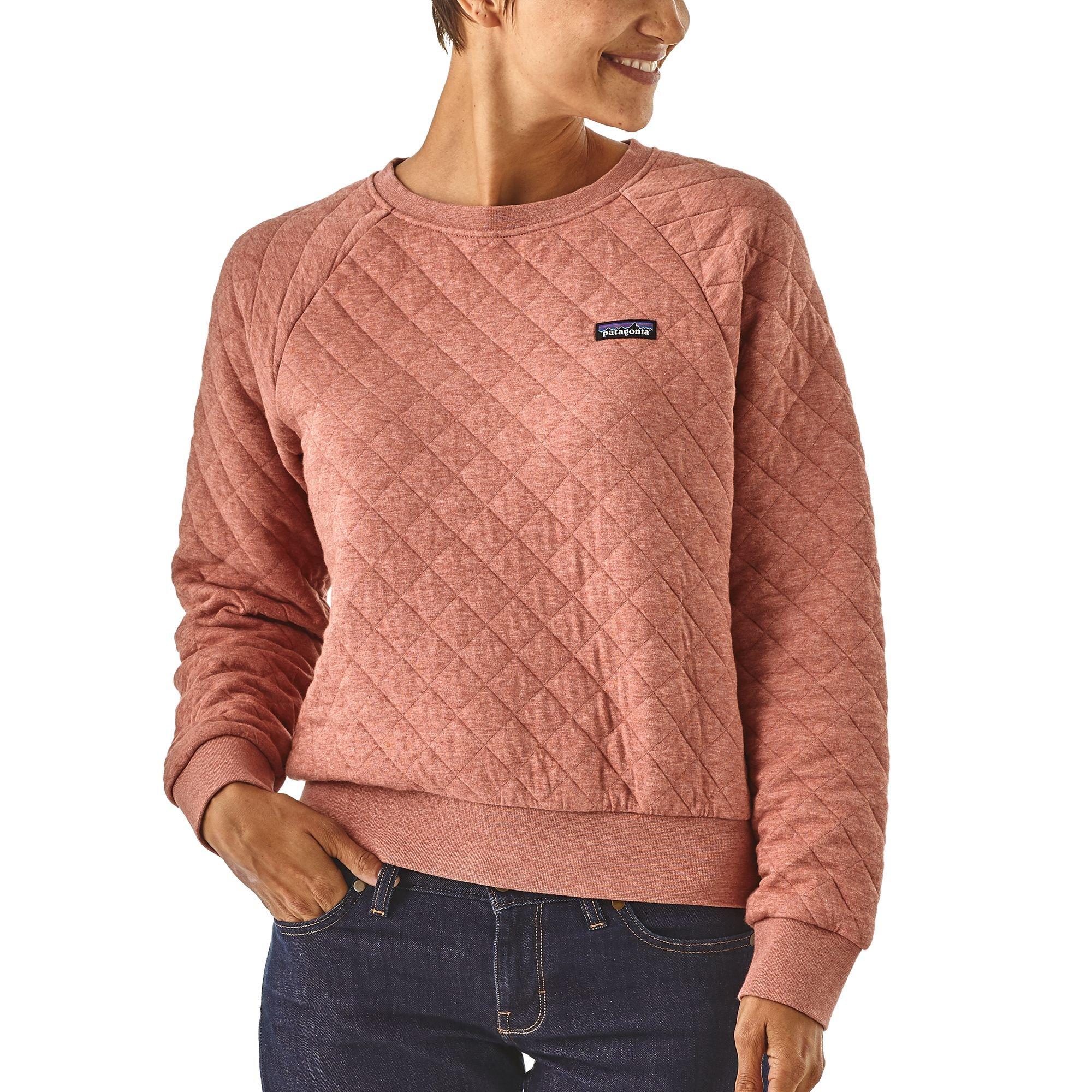 Women s Organic Cotton Quilt Crew Jumpers Pullovers Tiso