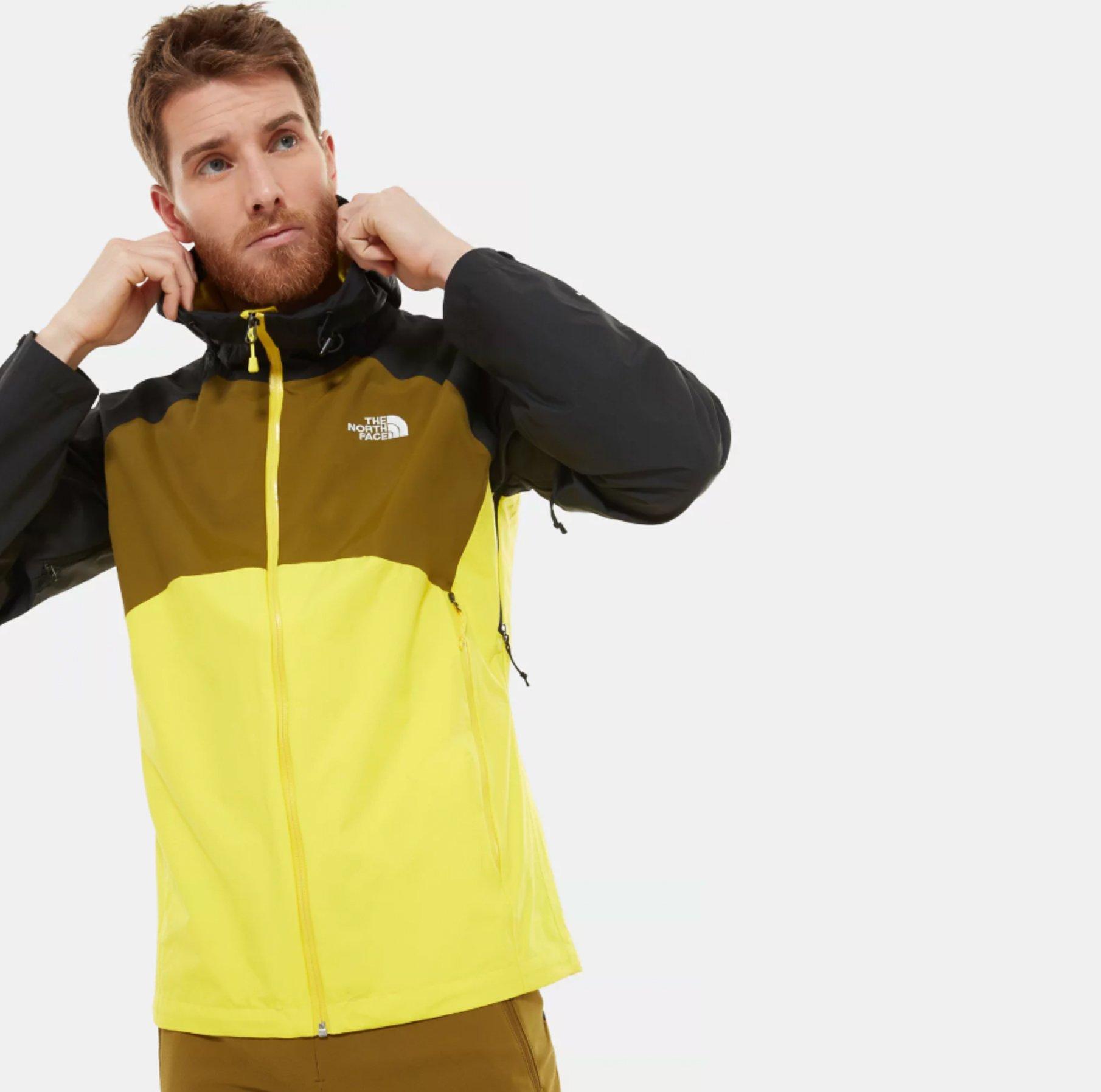 North face store stratos jacket yellow