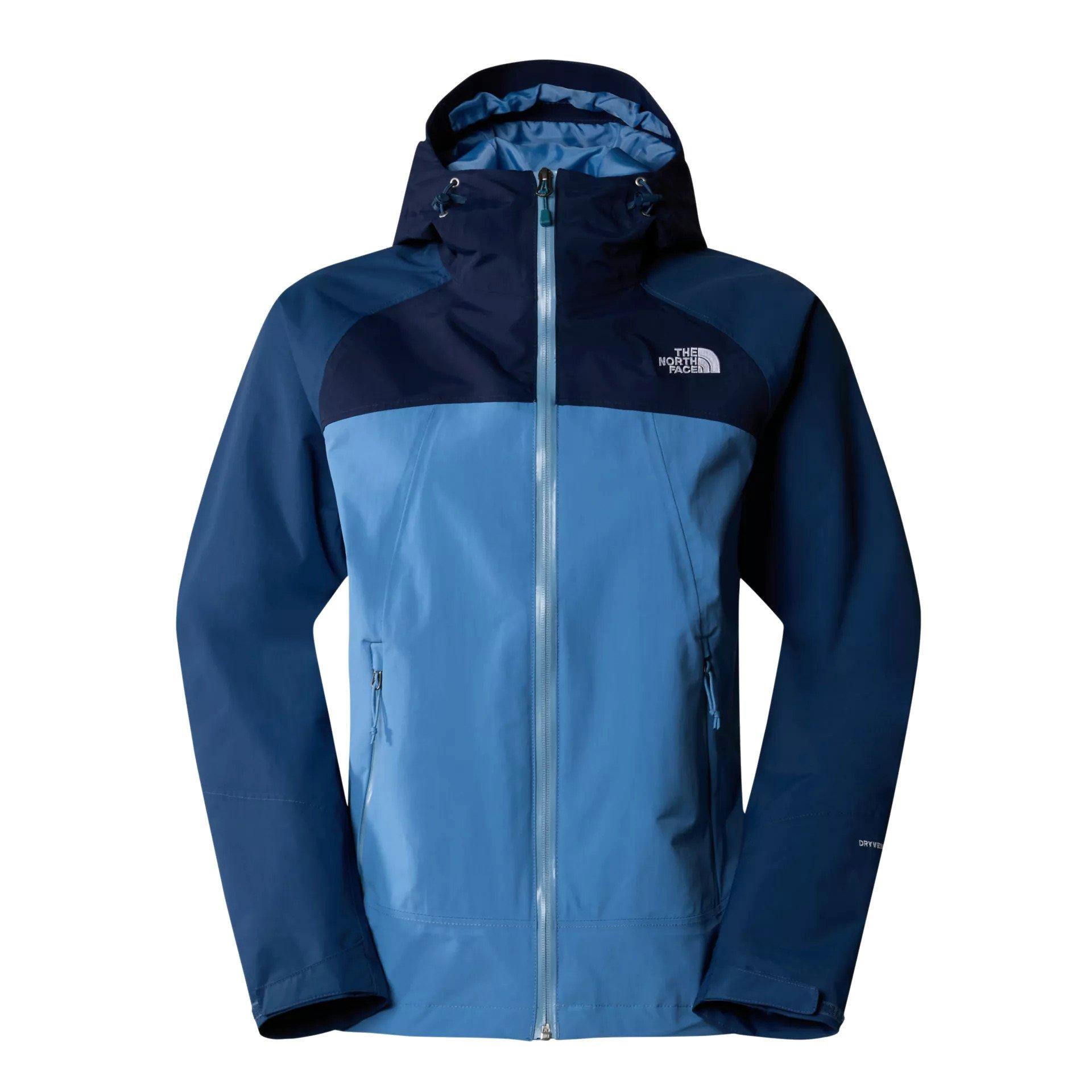 The North Face Women s Stratos Hooded Jacket Blue Tiso