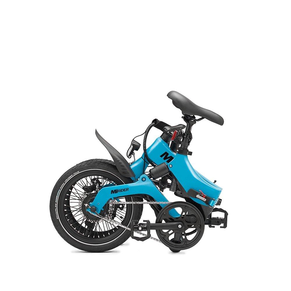 MiRiDER One Folding Hybrid E Bike Blue Tiso
