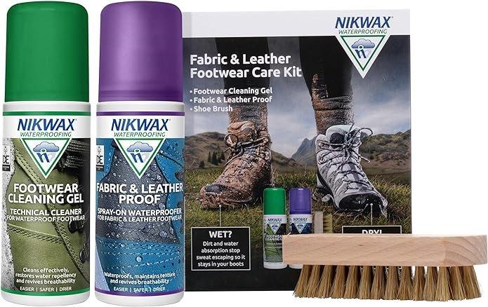 Nikwax Fabric Leather Footwear Care Kit 2x 125ml Tiso