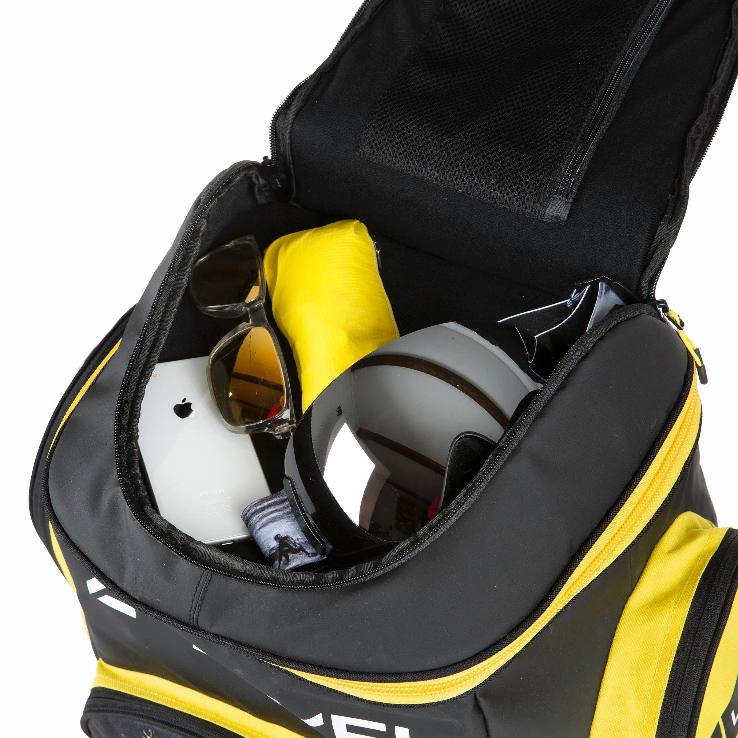 Level Gloves Ski Team Pro 60L Backpack - Black / Yellow / Blue | Tiso