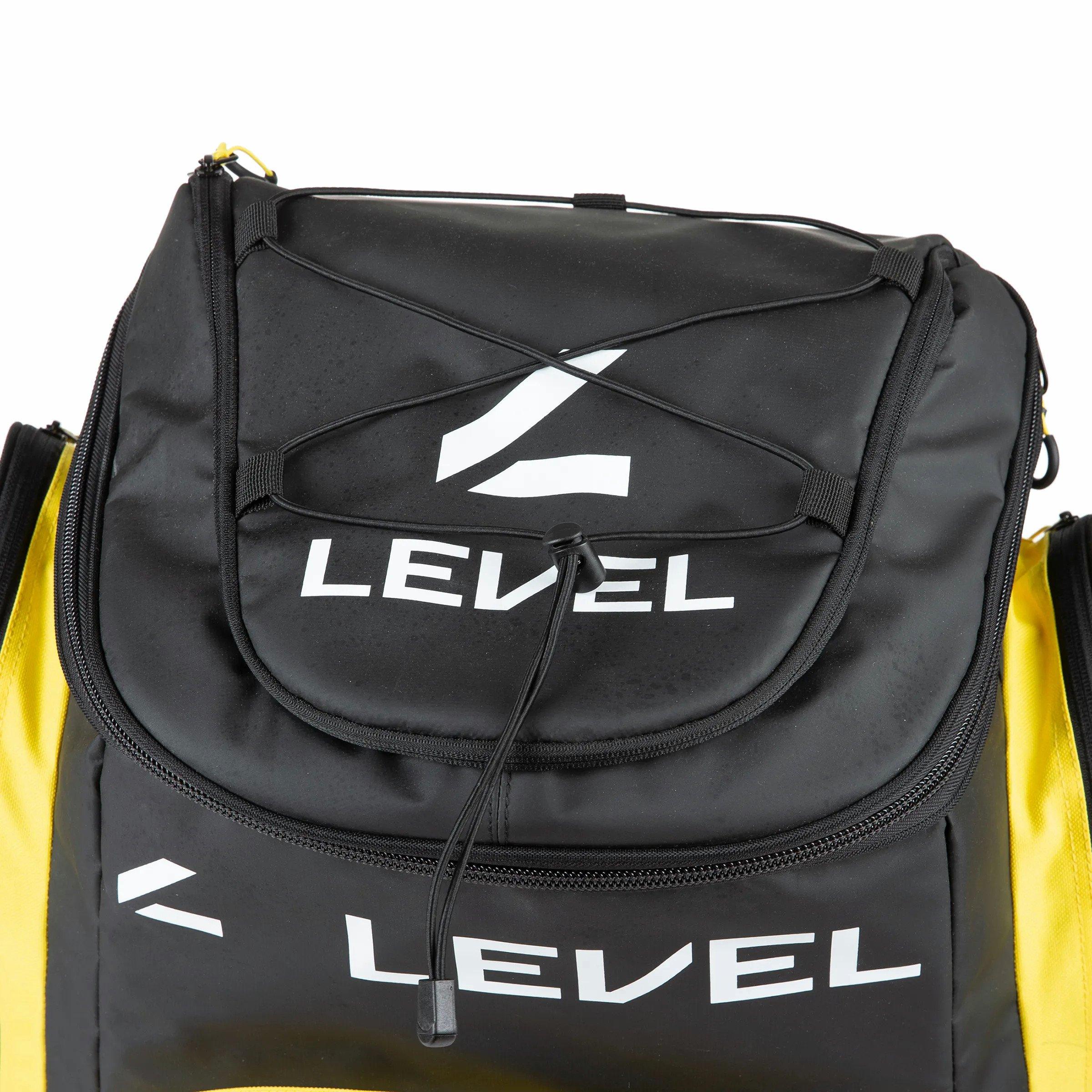 Level Gloves Ski Team Pro 60L Backpack - Black / Yellow / Blue | Tiso