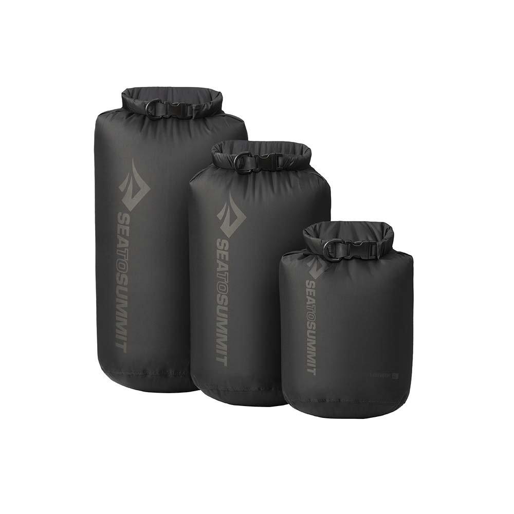 Sea To Summit Lightweight Dry Sack Set 3 Pack Black Drybags Tiso UK