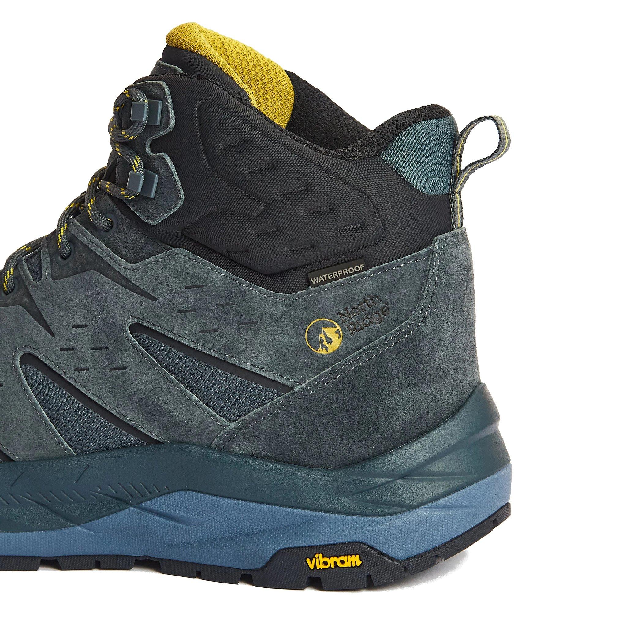 North Ridge Men’s Swift Waterproof Mid Hiking Boots in Blue Tiso