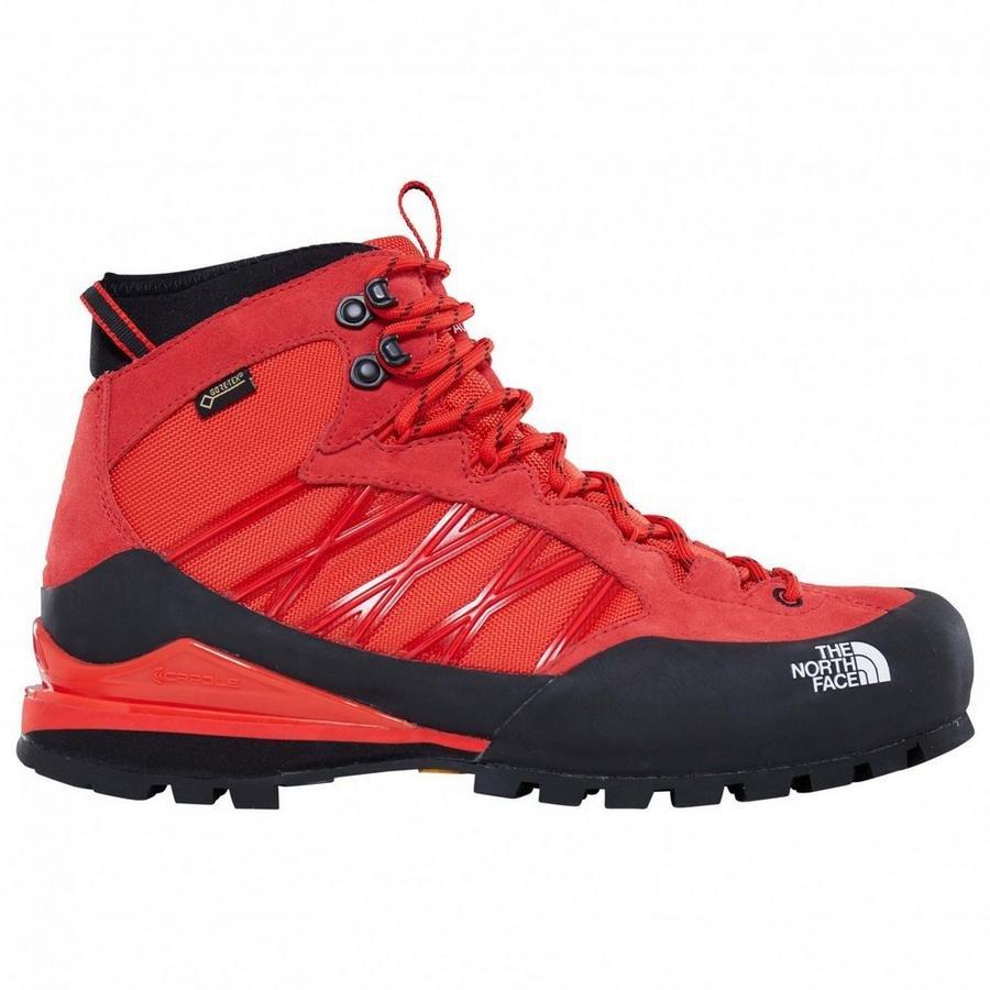 North face red store boots