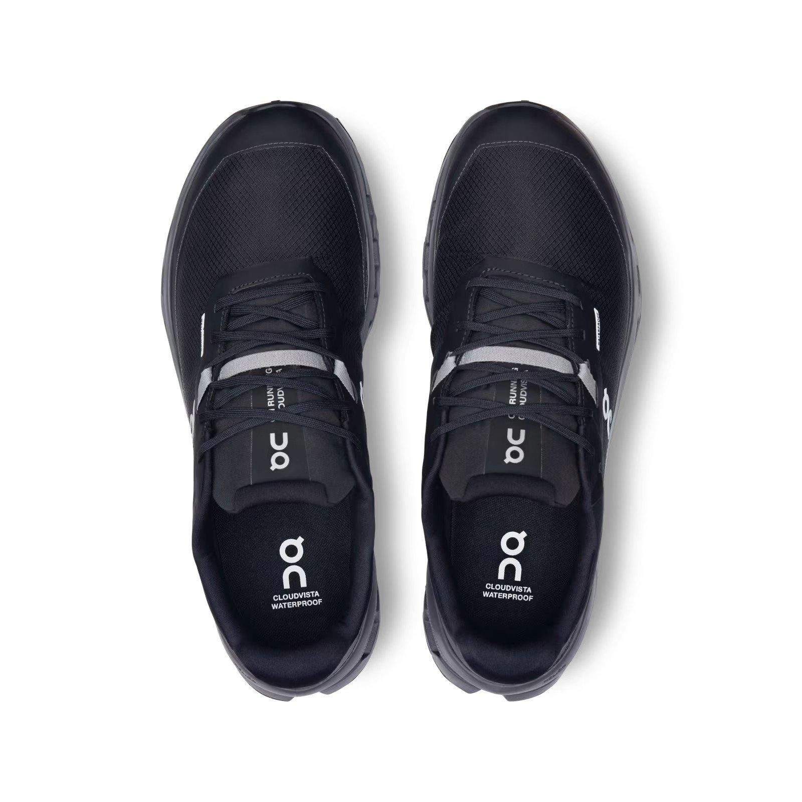 On Men's Cloudvista Waterproof Trail Running Shoes Black Tiso