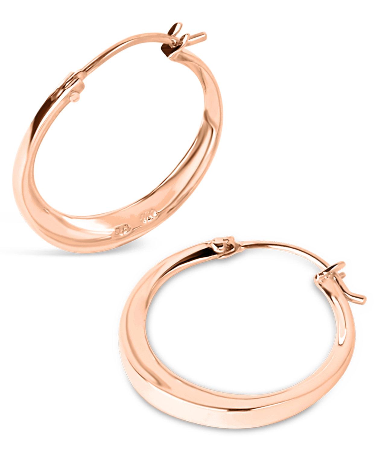 Small Rose GoldPlated Signature Hoop Earrings Liberty London
