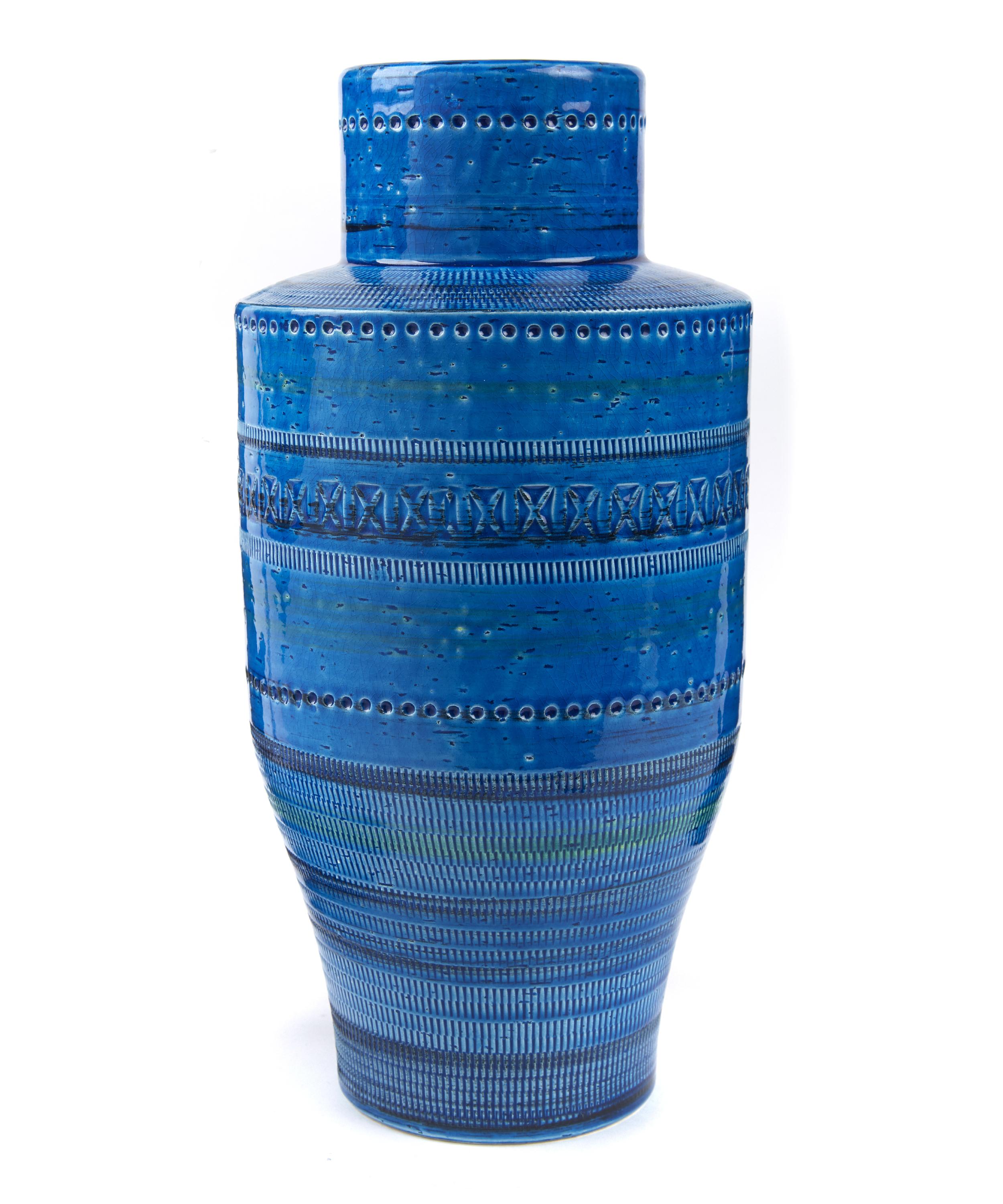 Rimini Blu Ceramic Amphora Style Vase Liberty London