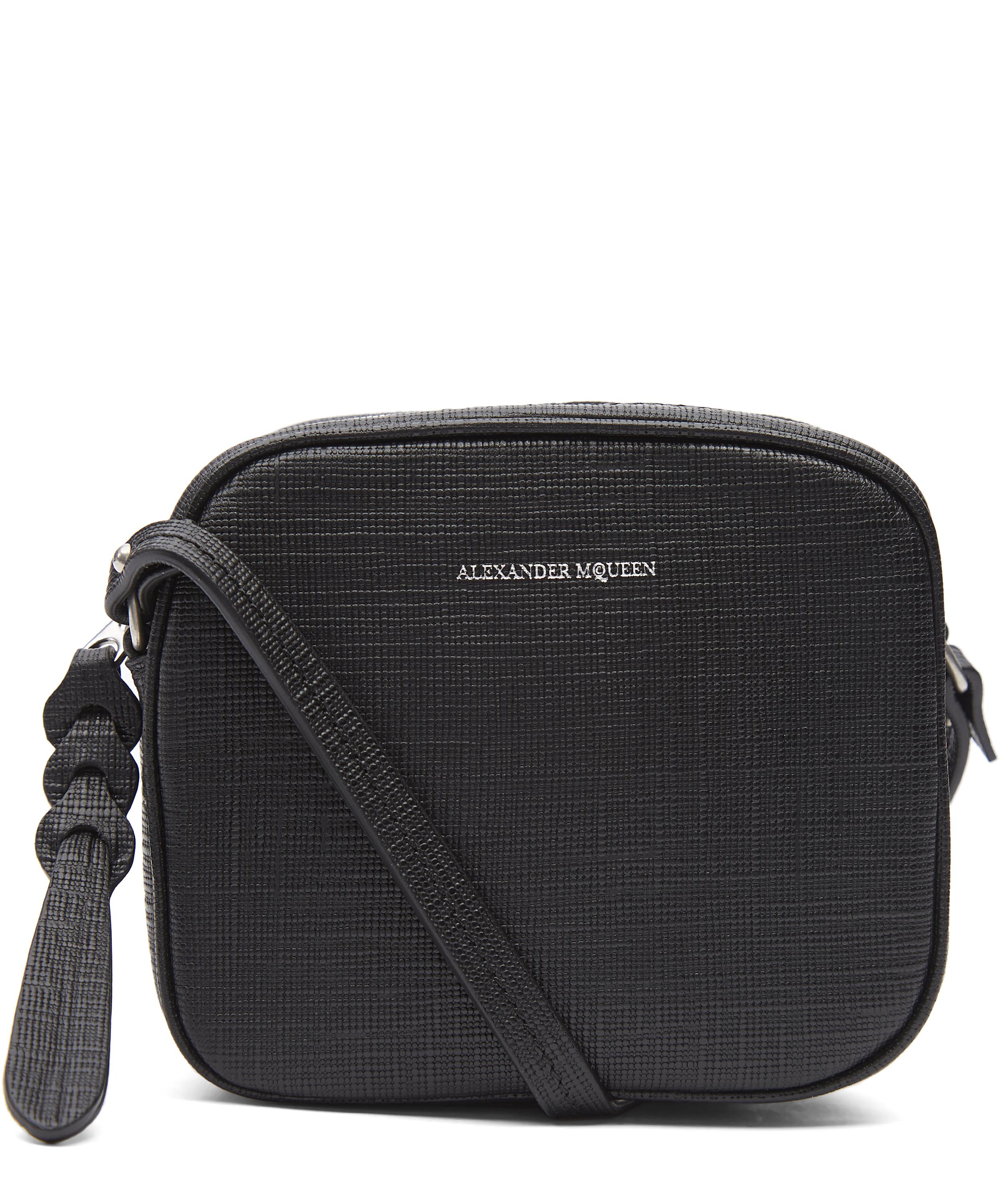 black mini camera bag