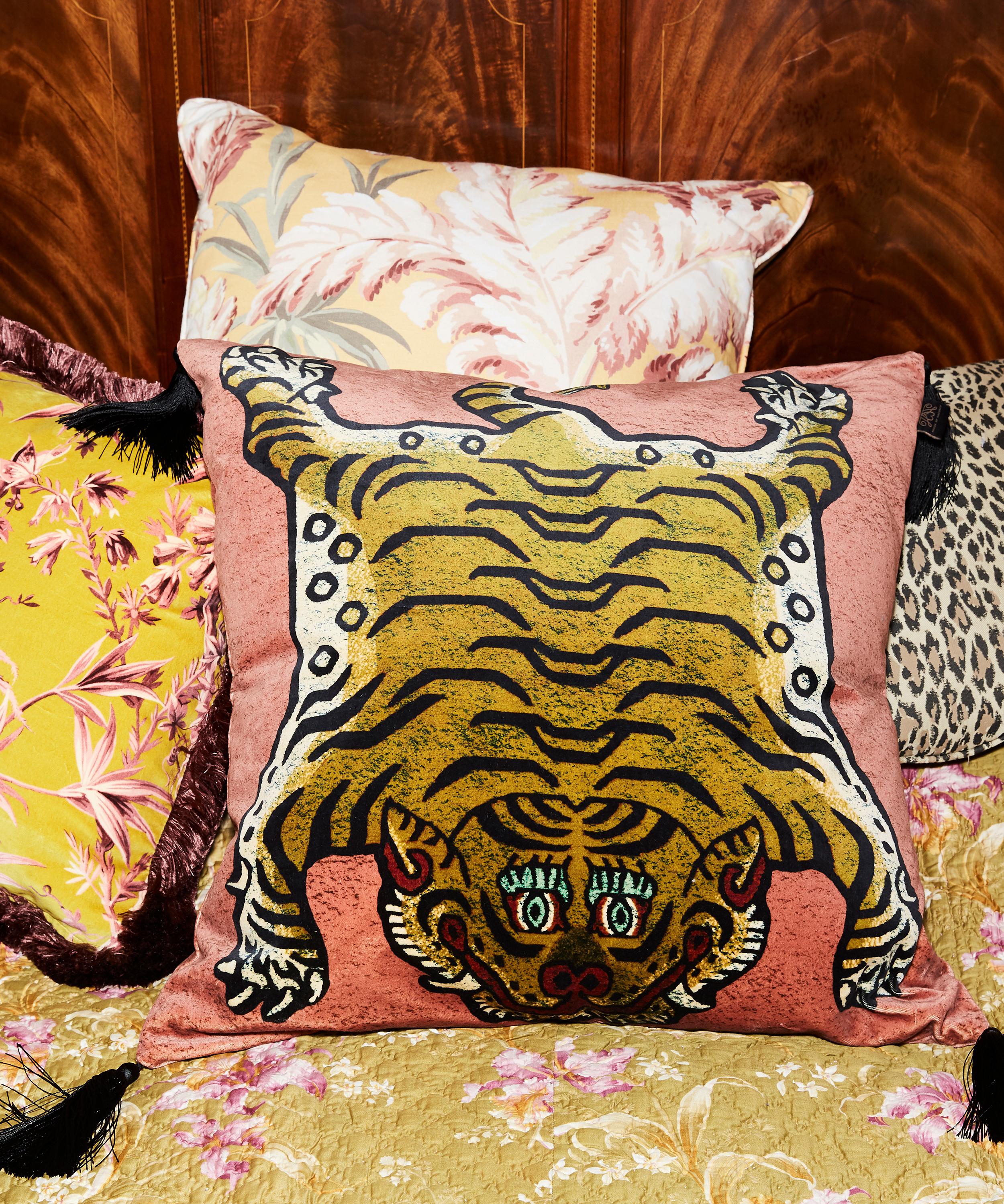 Saber Large Velvet Cushion Liberty London