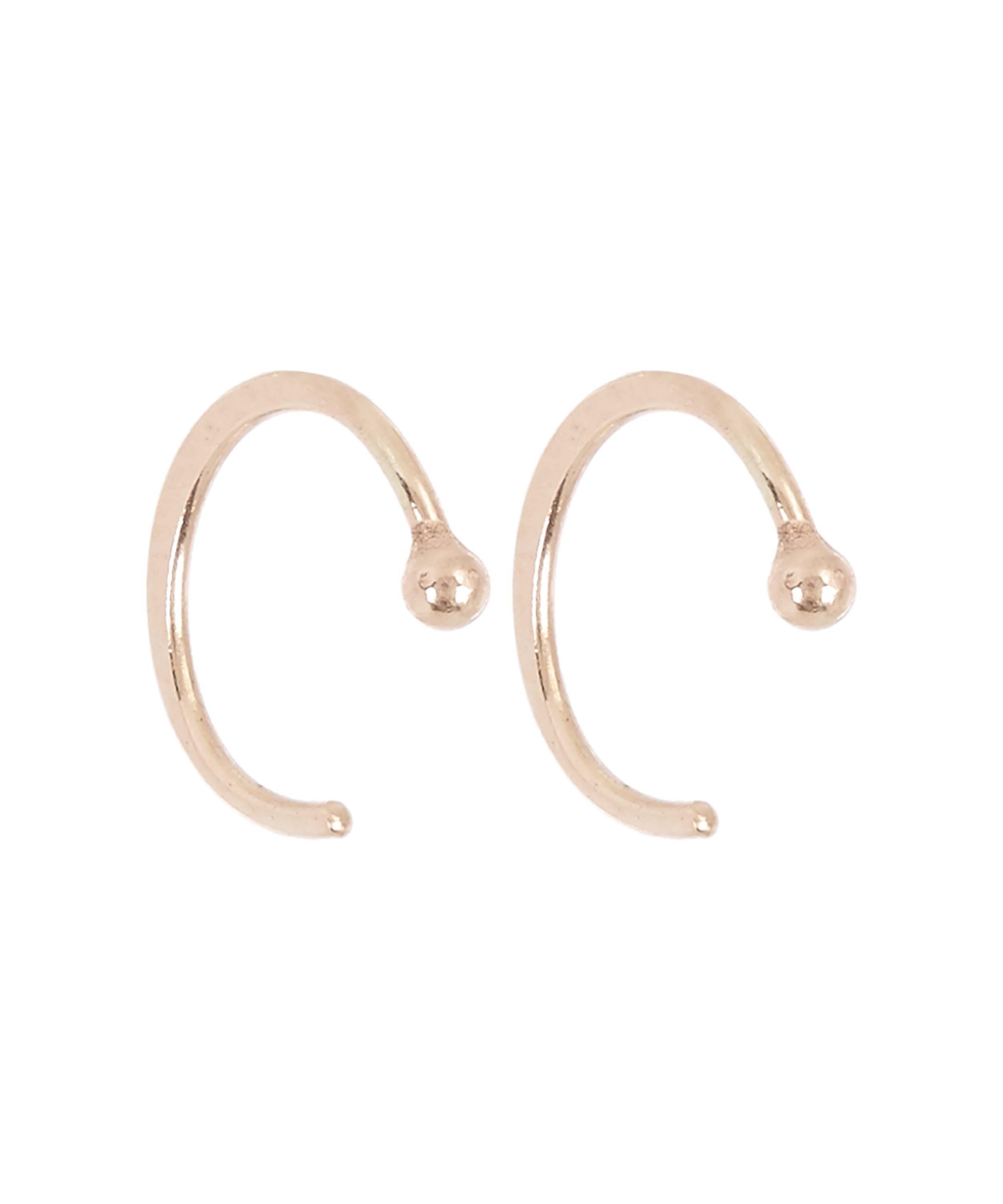 Small Gold Hug Hoop Earrings 