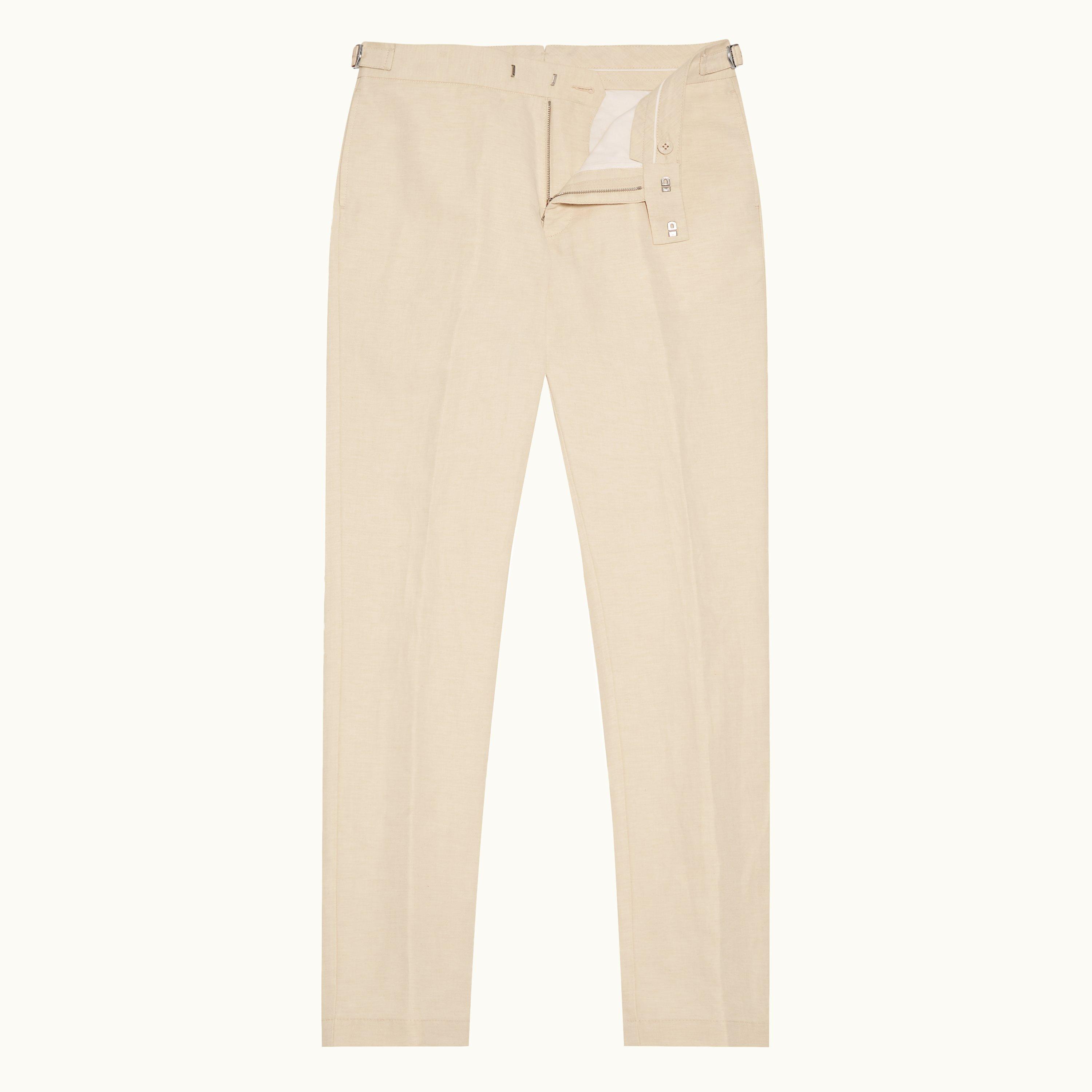 cream linen trousers