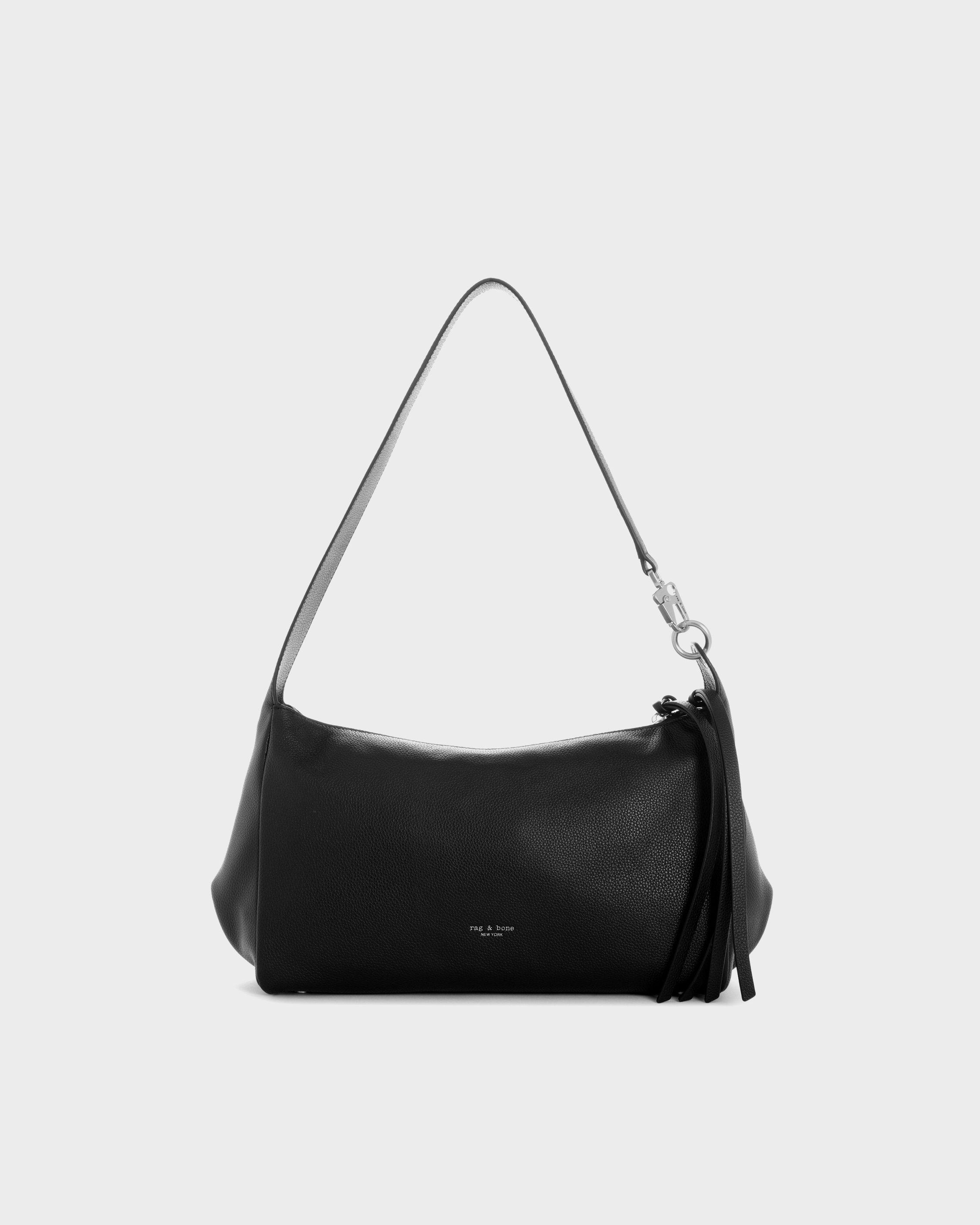 Rag & Bone Downtown Leather Shoulder Bag In Black