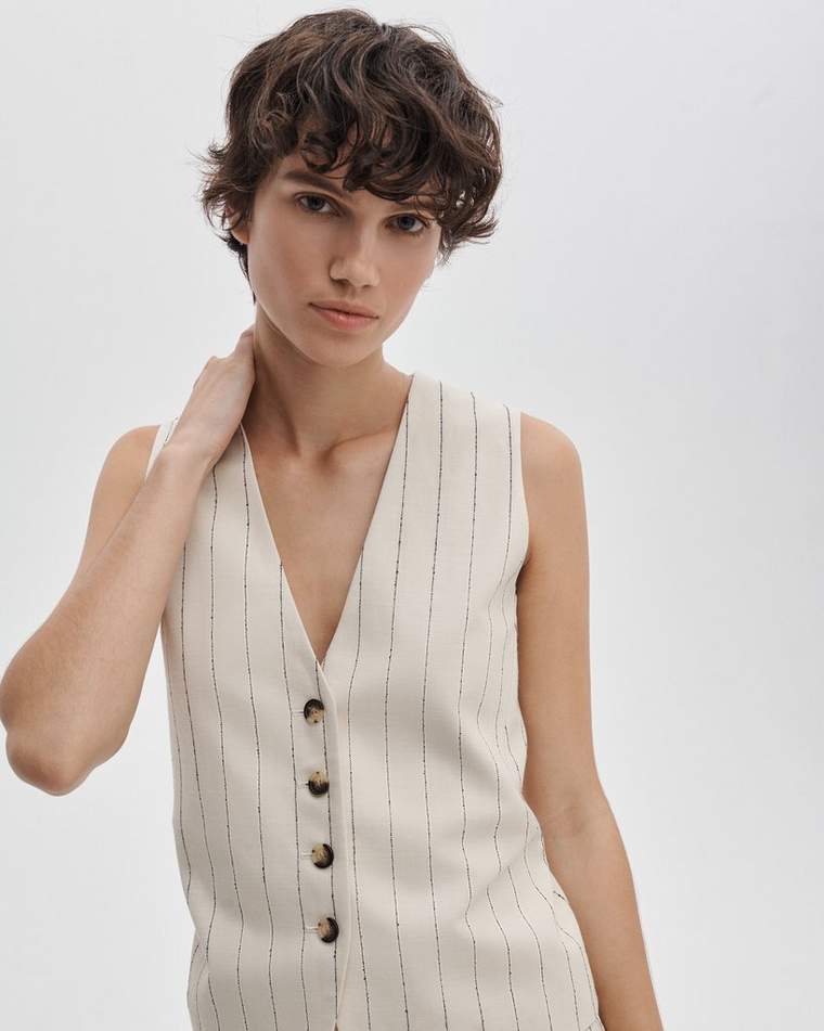 Paulette Striped Vest
