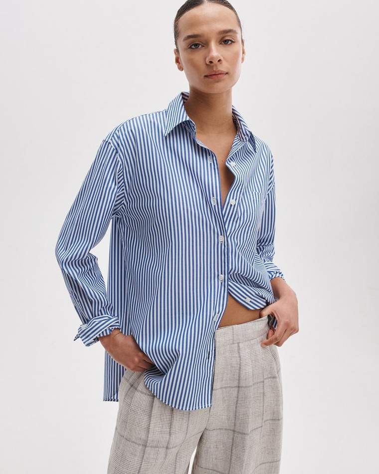 Connie Striped Poplin Shirt