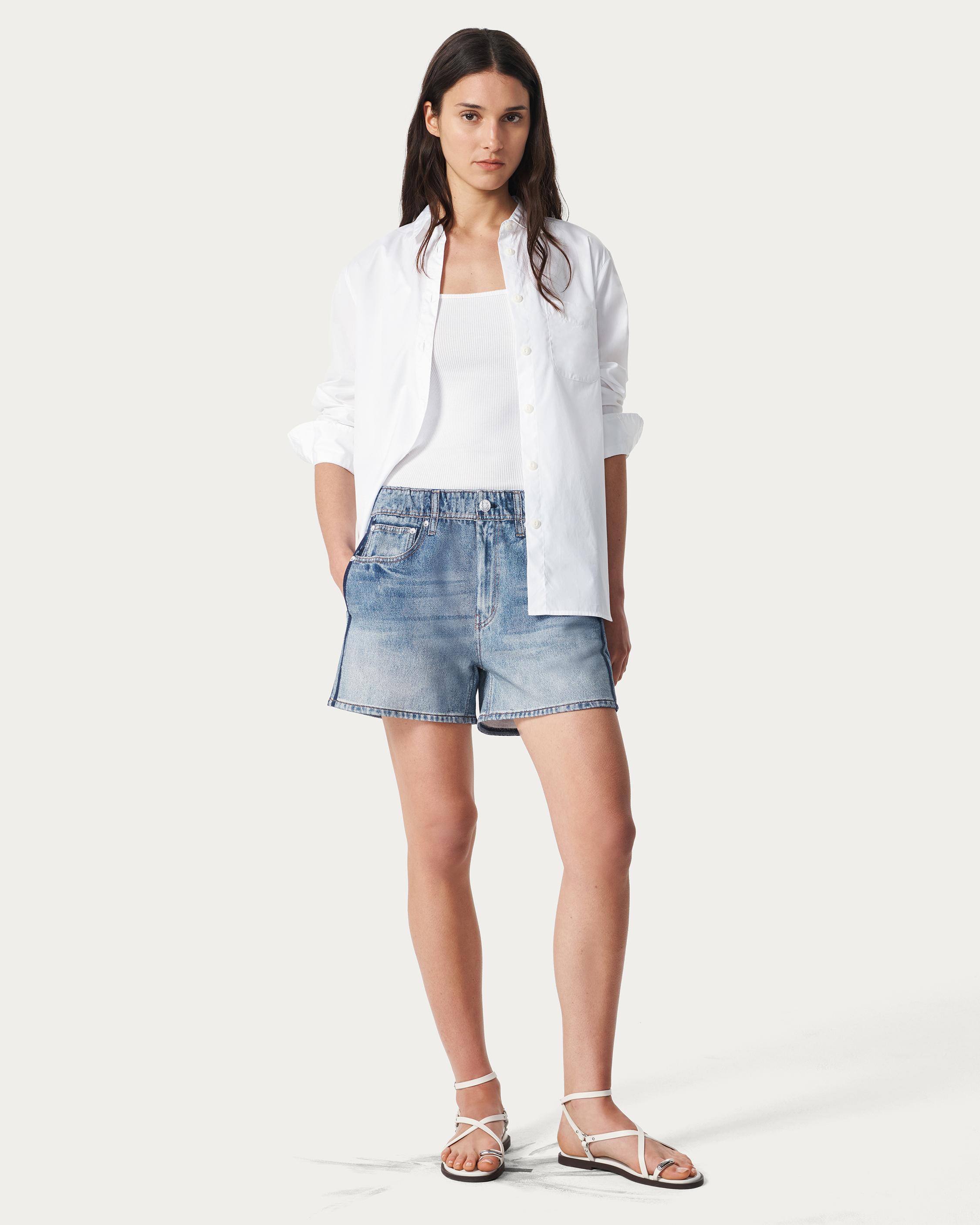 Rag & Bone Miramar Track Shorts In Blue