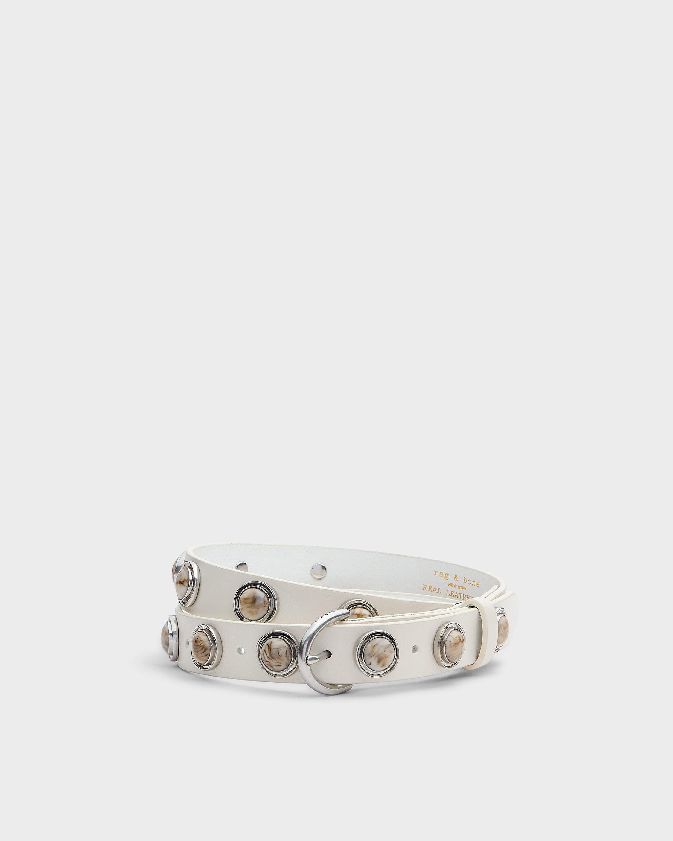 Celia Studded Italian Leather Belt
