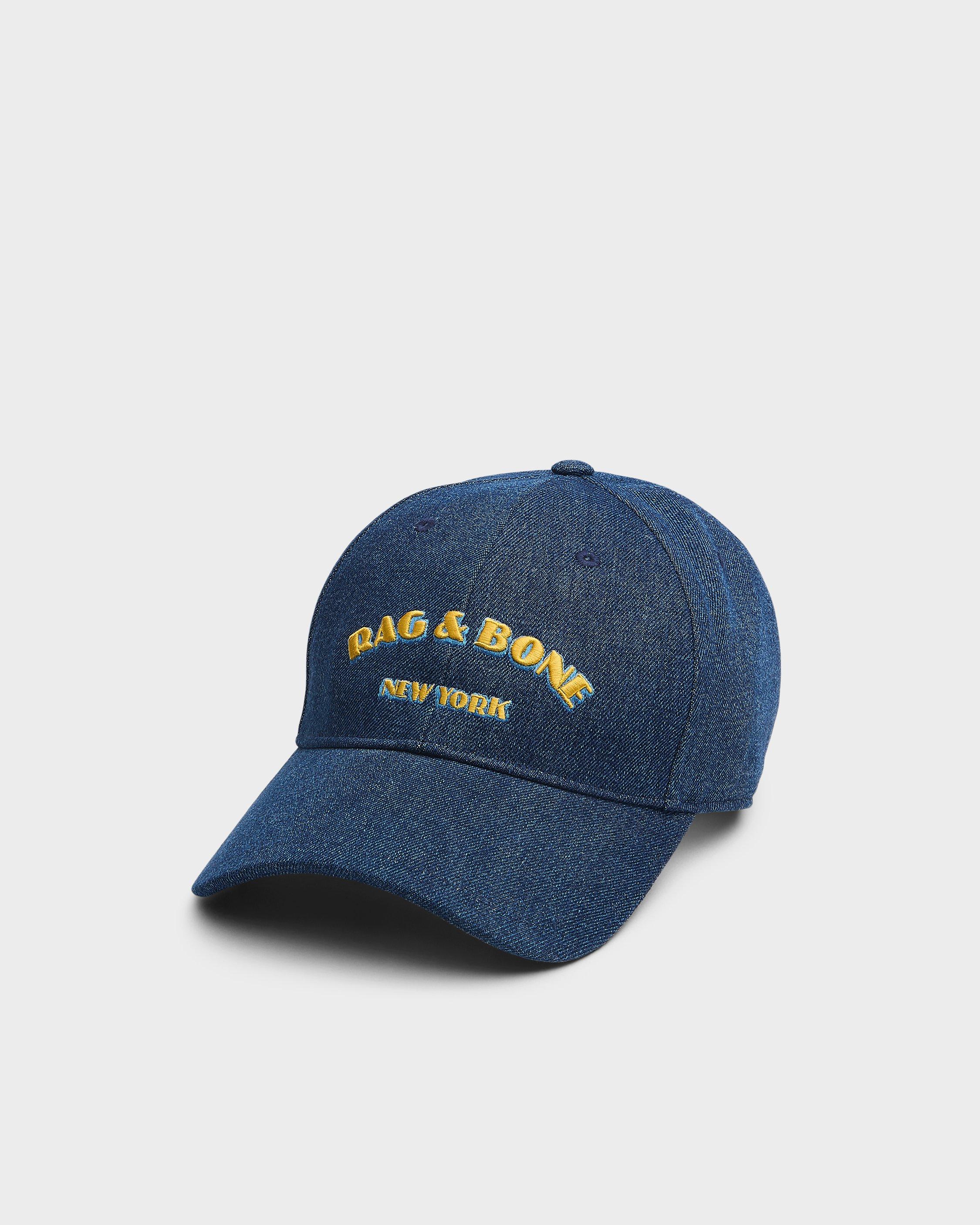 Rag & Bone Harlow Sport Baseball Cap In Denim