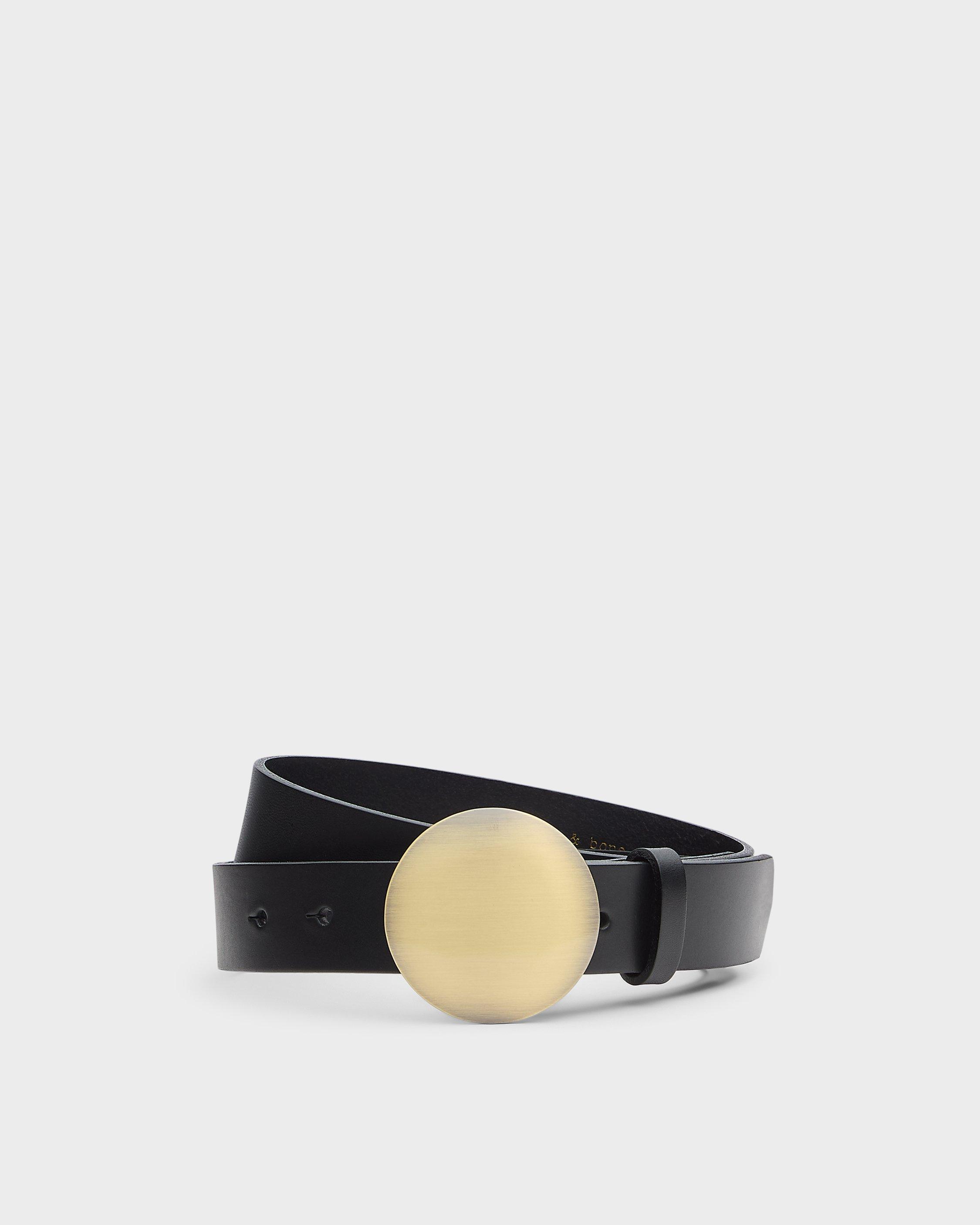 Dara Plaque Leather Belt