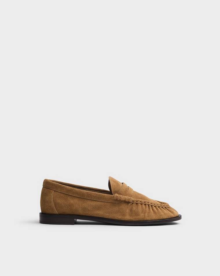 Rag & Bone Lexi Suede Loafer In Dijon Suede