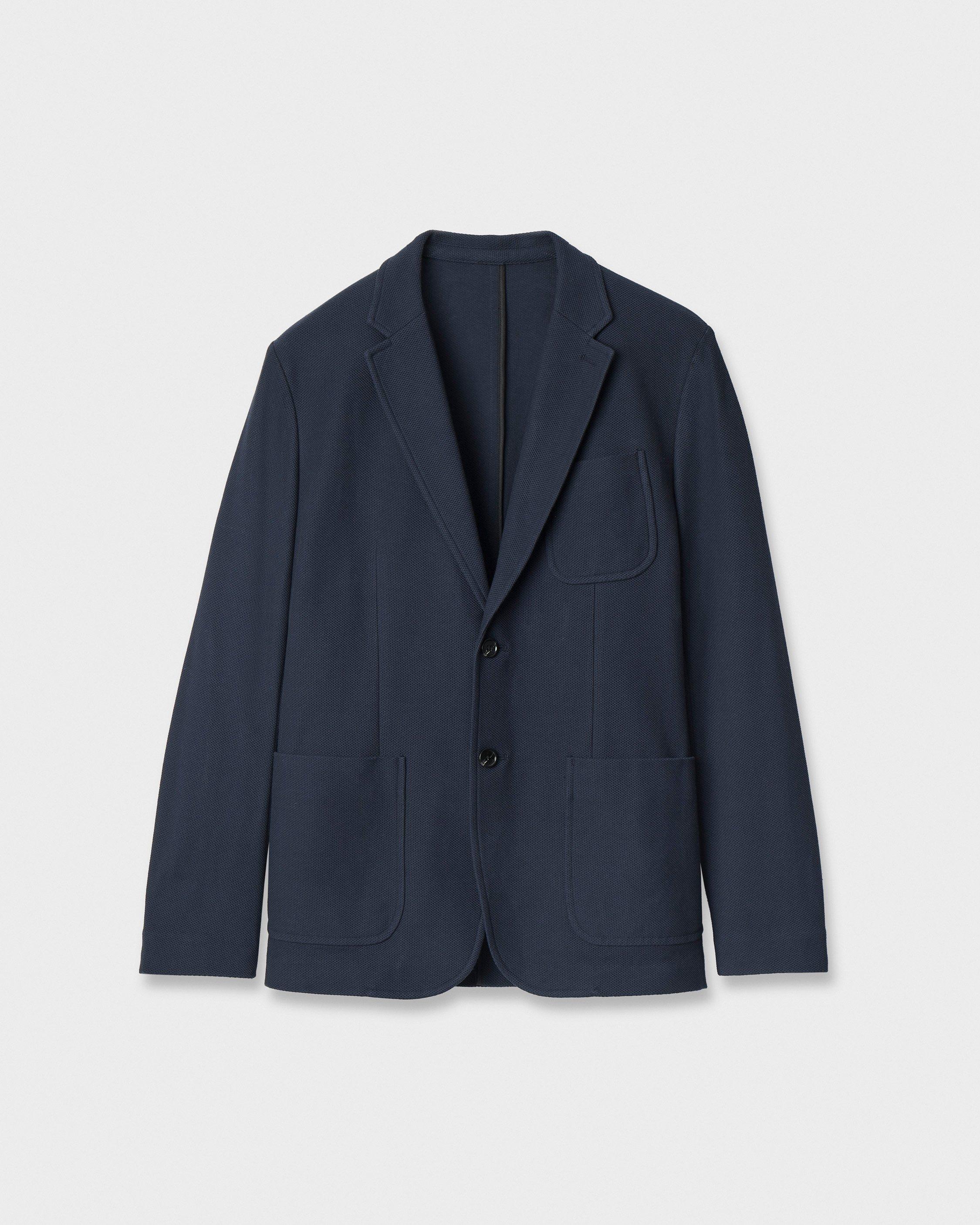 Rag & Bone Becker Birdseye Piqué Knit Sport Coat In Navy