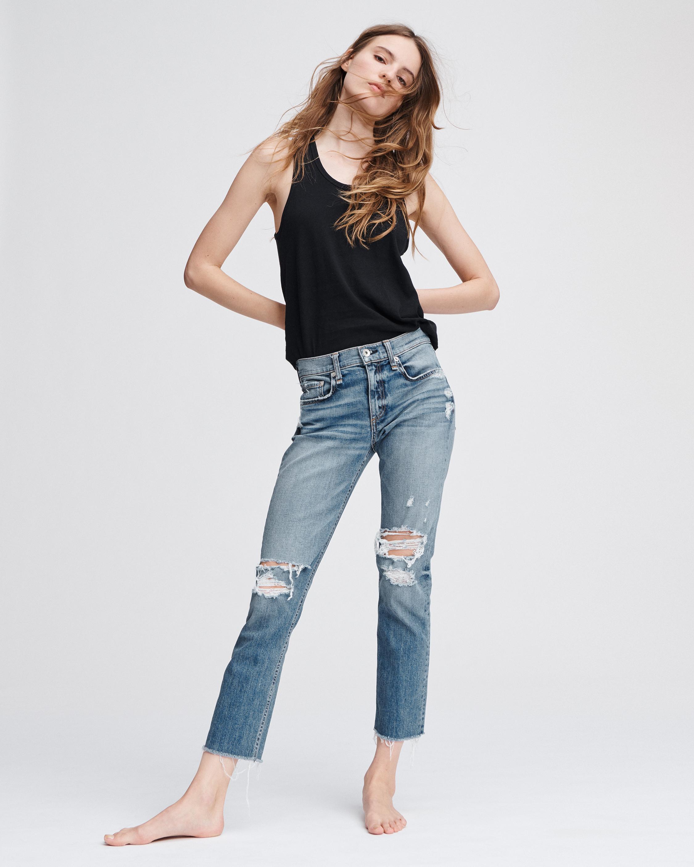 Dre slim fit ankle boyfriend jeans Clearance