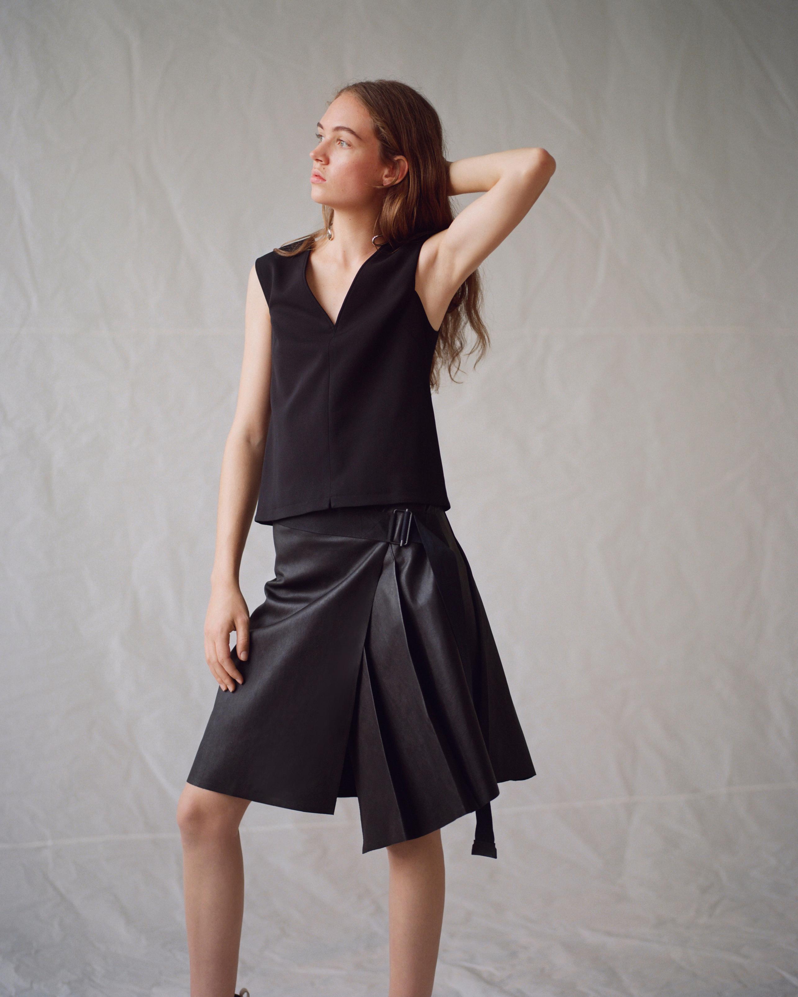 rag bone leather skirt